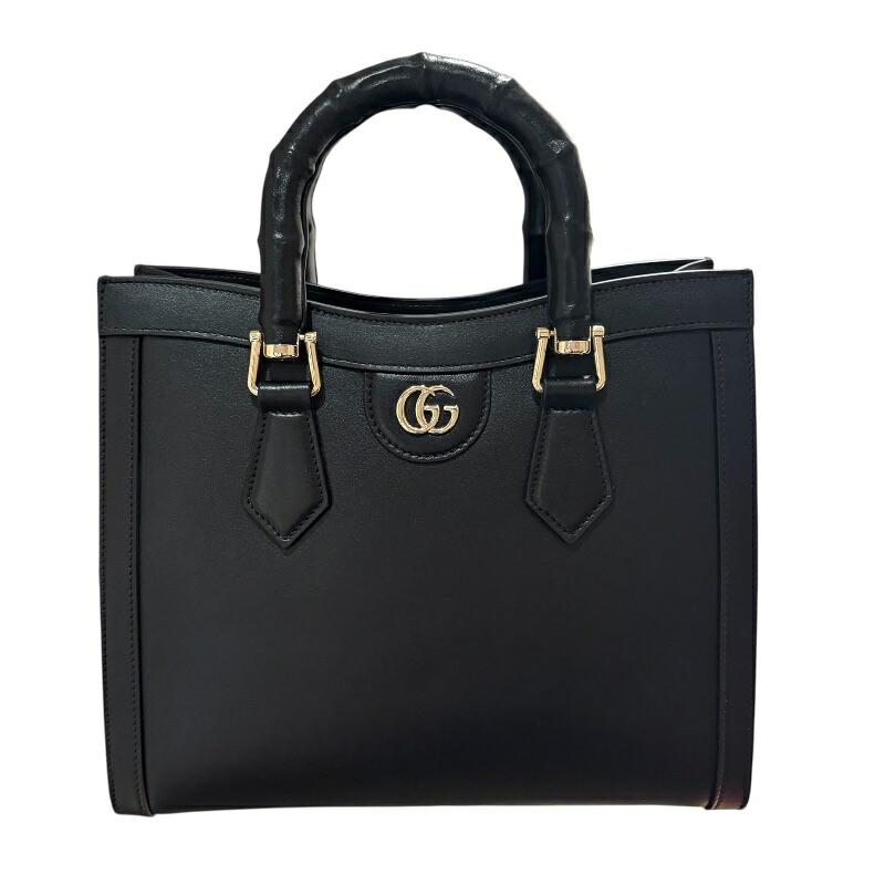 グッチ GUCCI ダイアナ2WAYトートバッグ 832982 ブラック レザー レディース トートバッグ【中古】