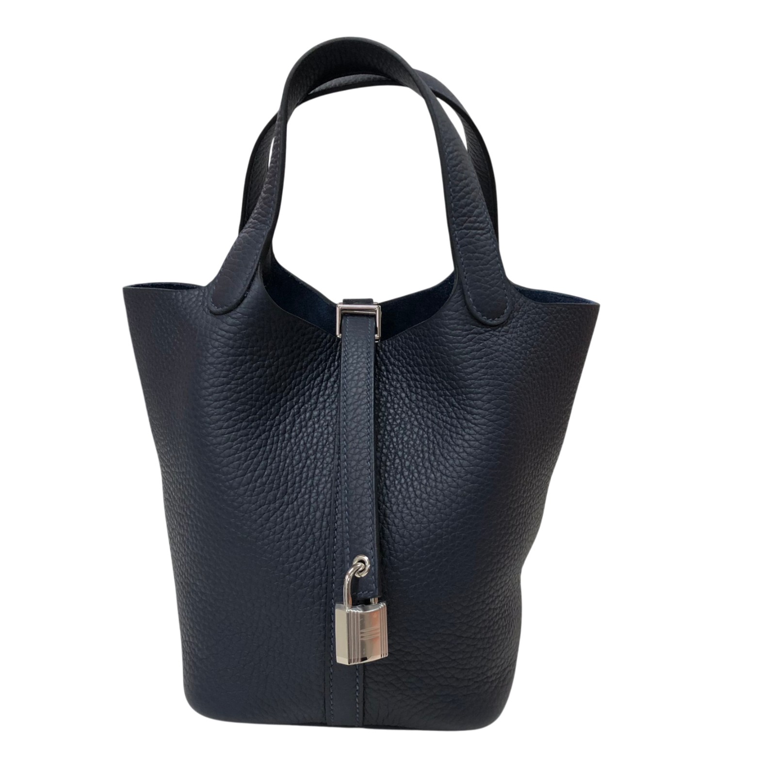 エルメス HERMES ピコタンロックPM K刻 ブルーニュイ シルバー金具 トリヨン レディース ハンドバッグ【中古】|OKURA(おお蔵)店
