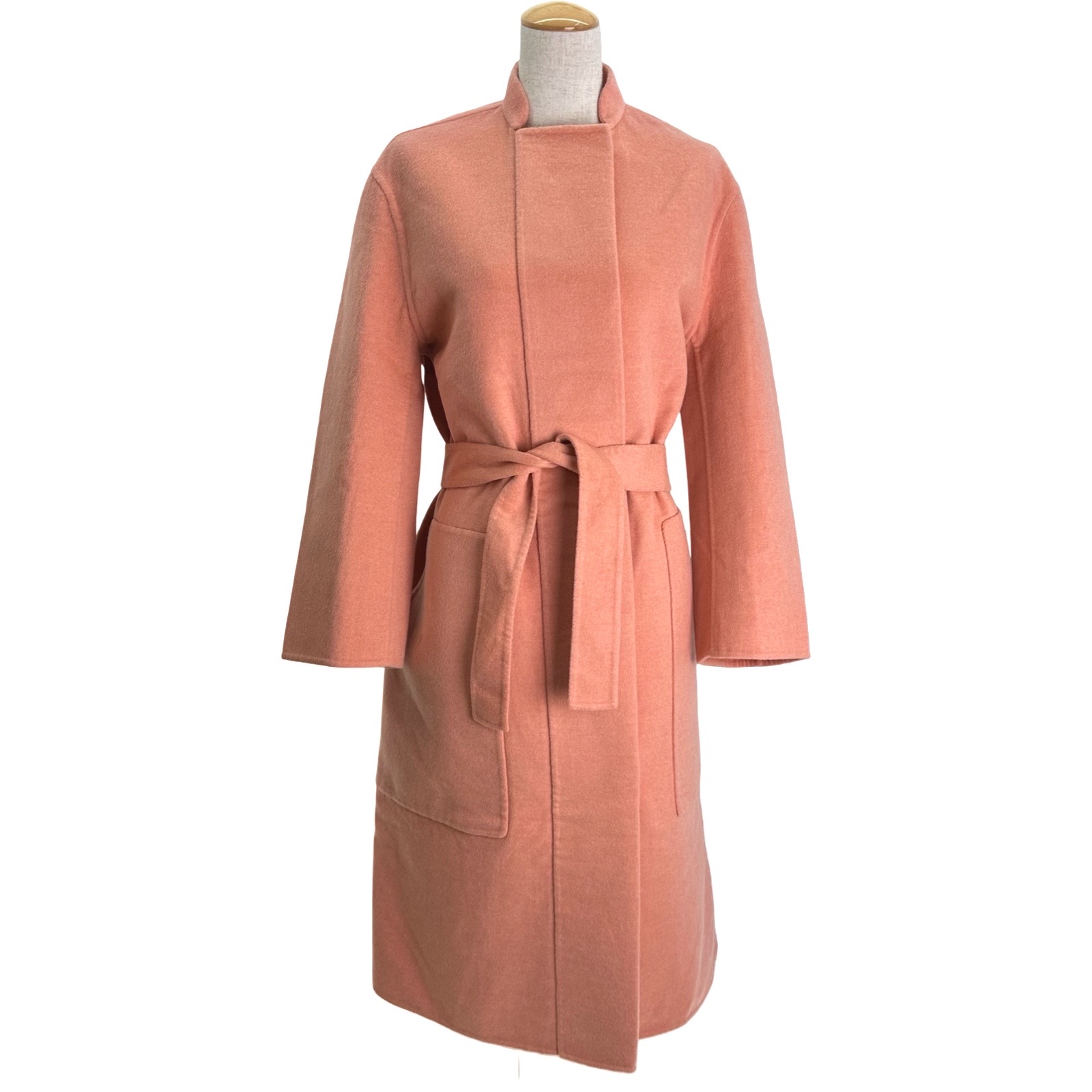 エルメス HERMES カシミヤロングコート 2H0140DB ピンク カシミヤ レディース その他アウター【中古】