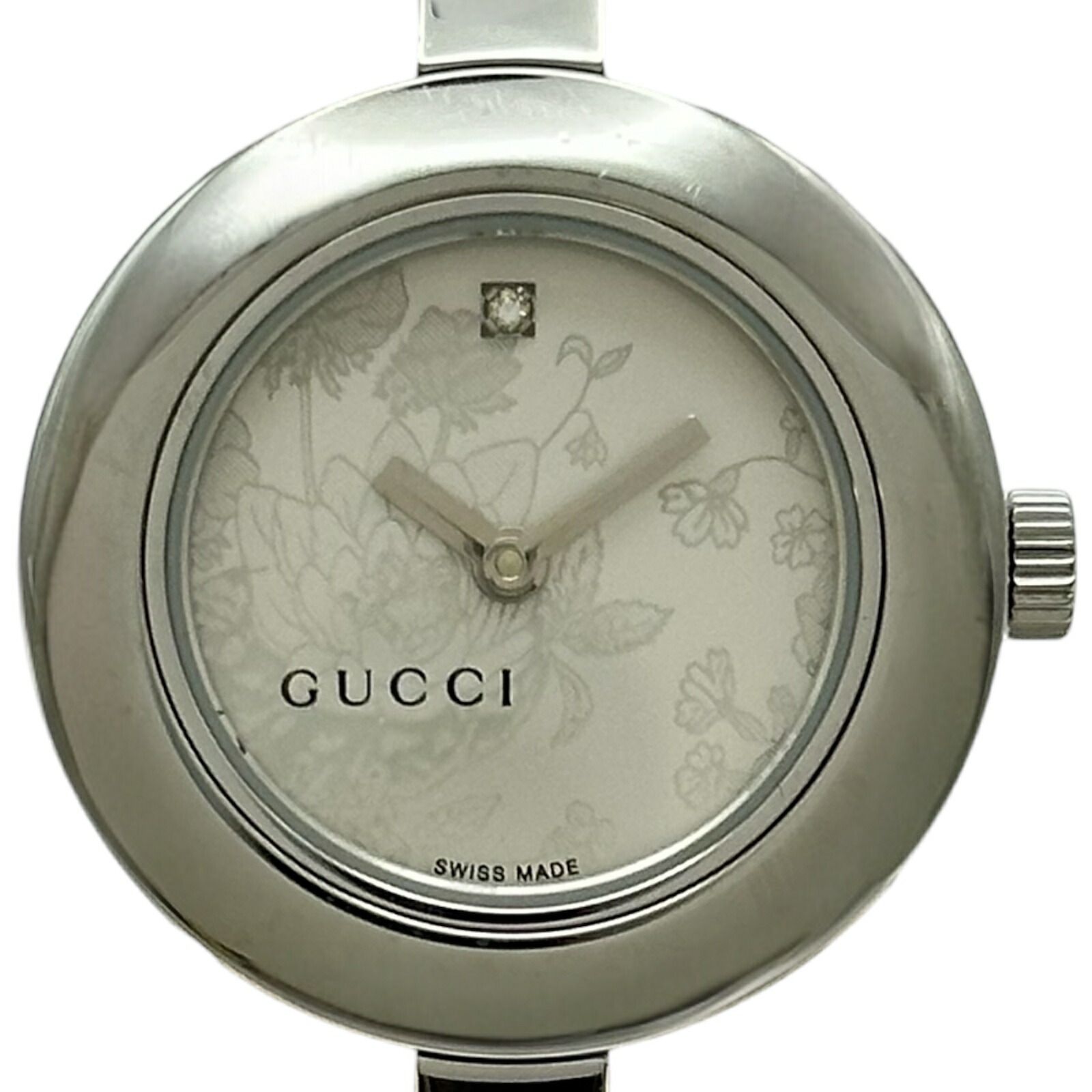グッチ GUCCI バングルウォッチ 105 シルバー ステンレススチール クオーツ レディース 腕時計【中古】