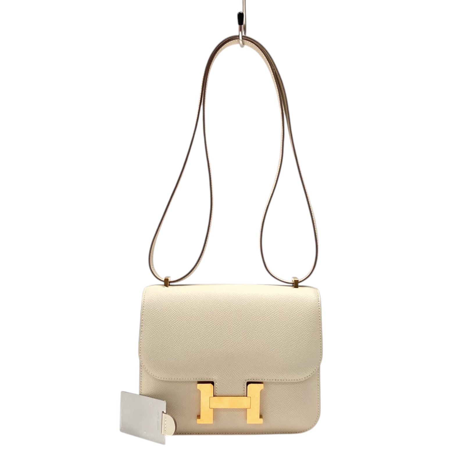 エルメス HERMES コンスタンス3 ミニ W刻 クレ ゴールド金具 エプソン レディース ショルダーバッグ【中古】