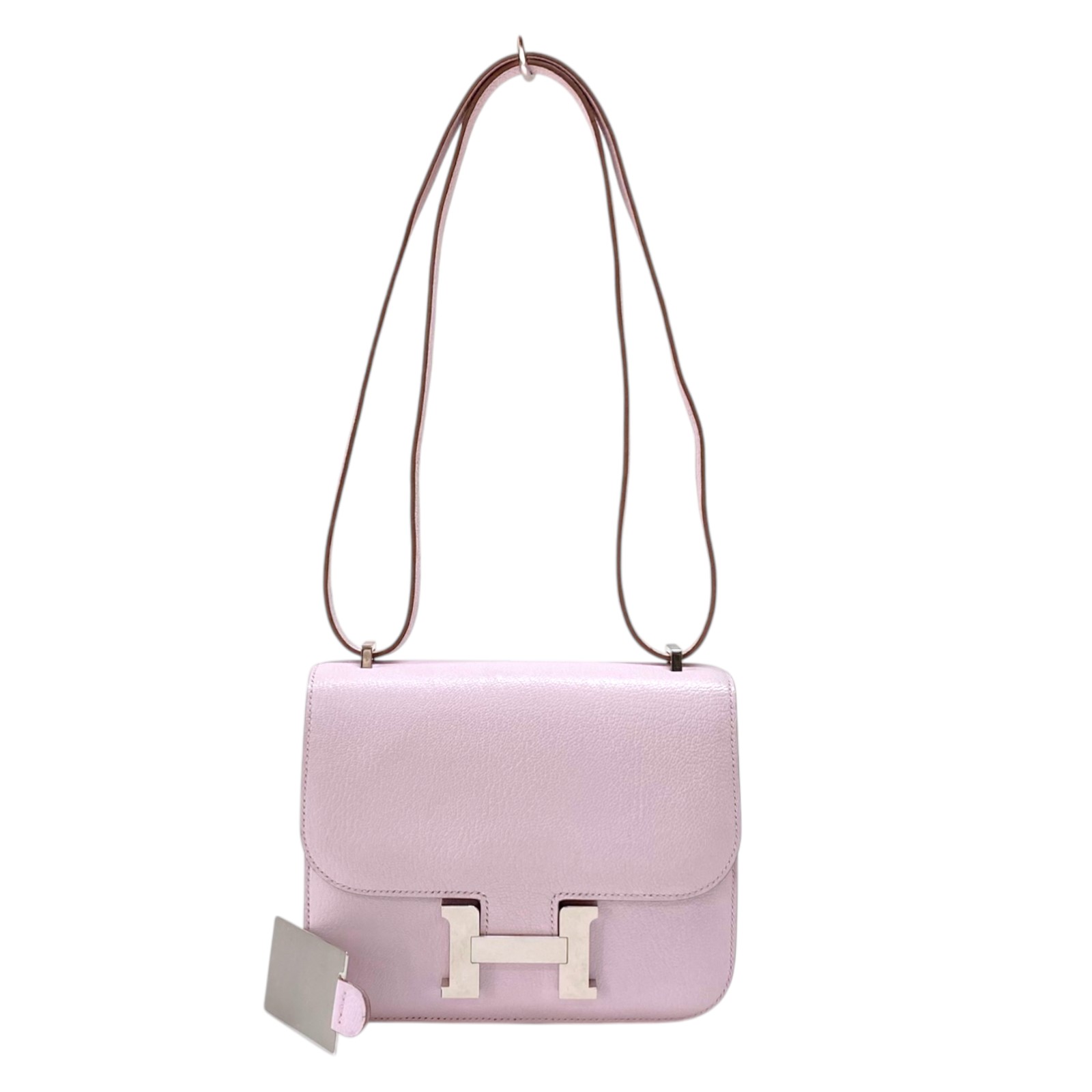 エルメス HERMES コンスタンス3 ミニ B刻 モーヴペール シルバー金具 シェーブル レディース ショルダーバッグ【中古】|OKURA(おお蔵)店
