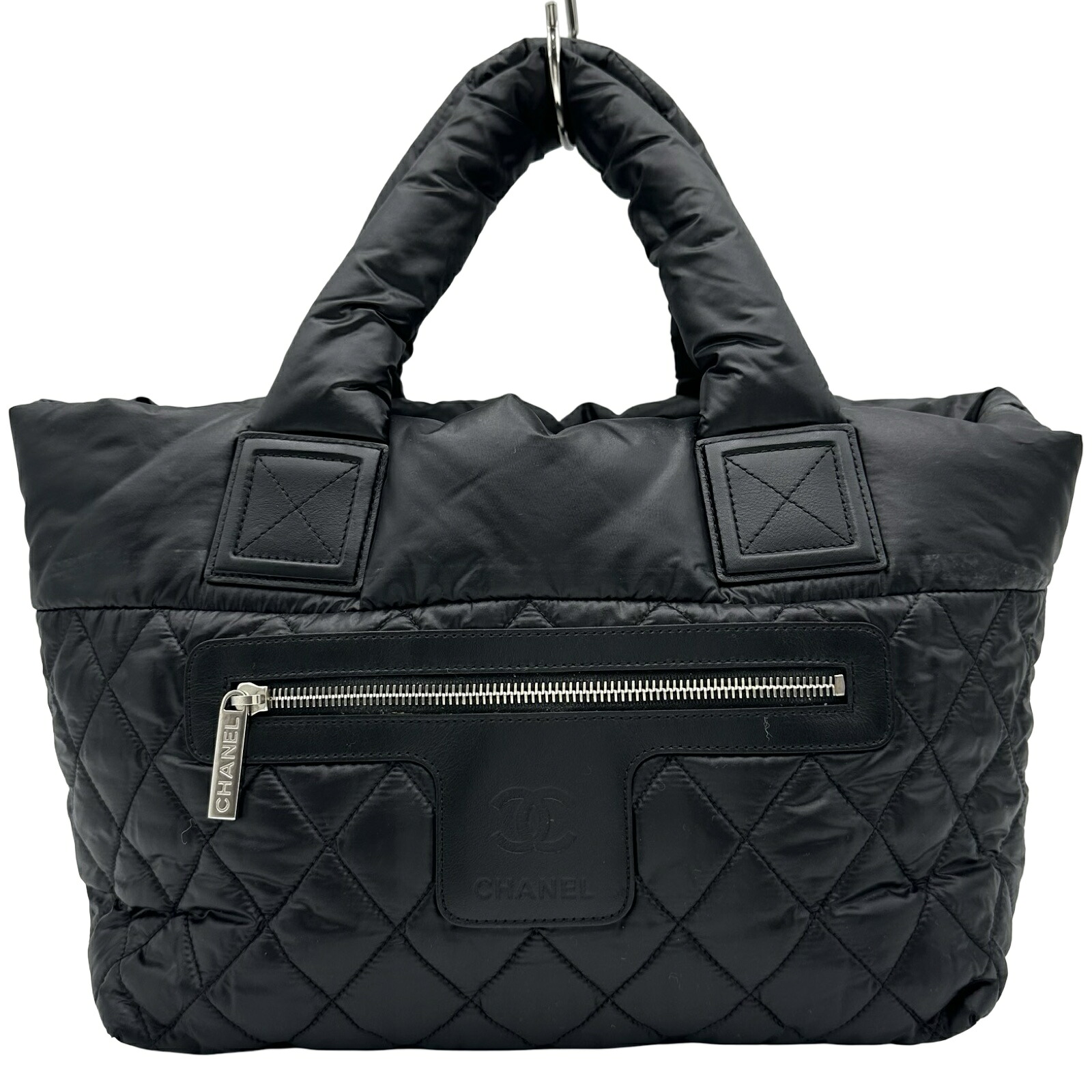 【6/1～ 最大限度30,000円OFF引き換え証！】シャネル CHANEL コココクーントートPM A48610 27番台 黒いこと ナイロン レディース トートバッグ【中古】