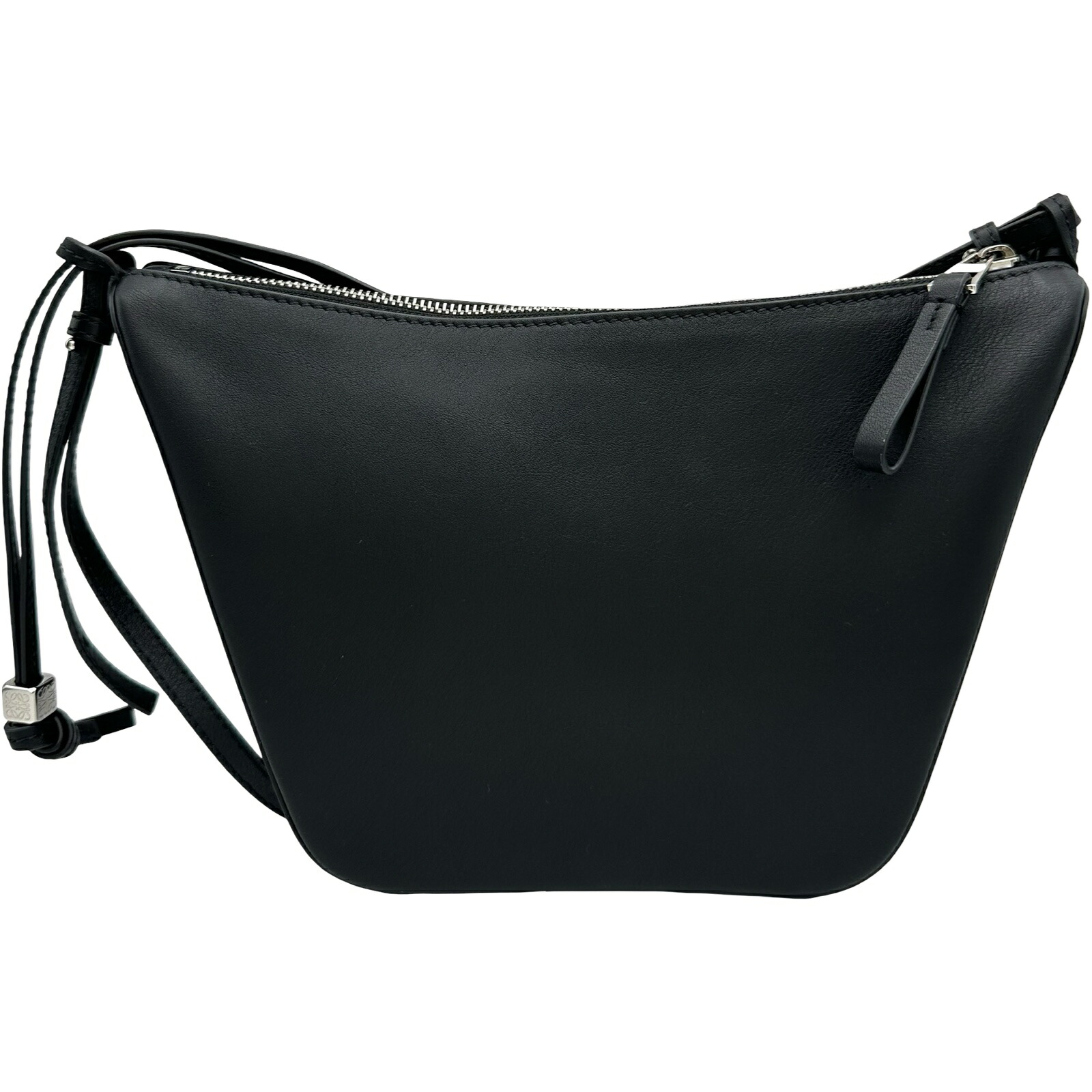 ロエベ LOEWE ハンモック ホーボーバッグ ミニ A538G 13X01 ブラック クラシックカーフ レディース ショルダーバッグ【中古】