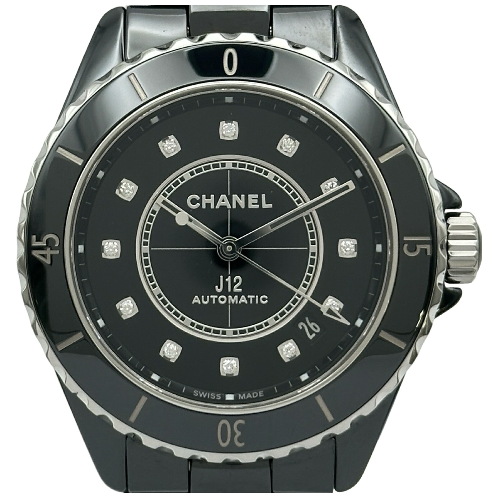 シャネル CHANEL J12 キャリバー12.1 38MM H5702 ブラック セラミック 自動巻き メンズ 腕時計【中古】