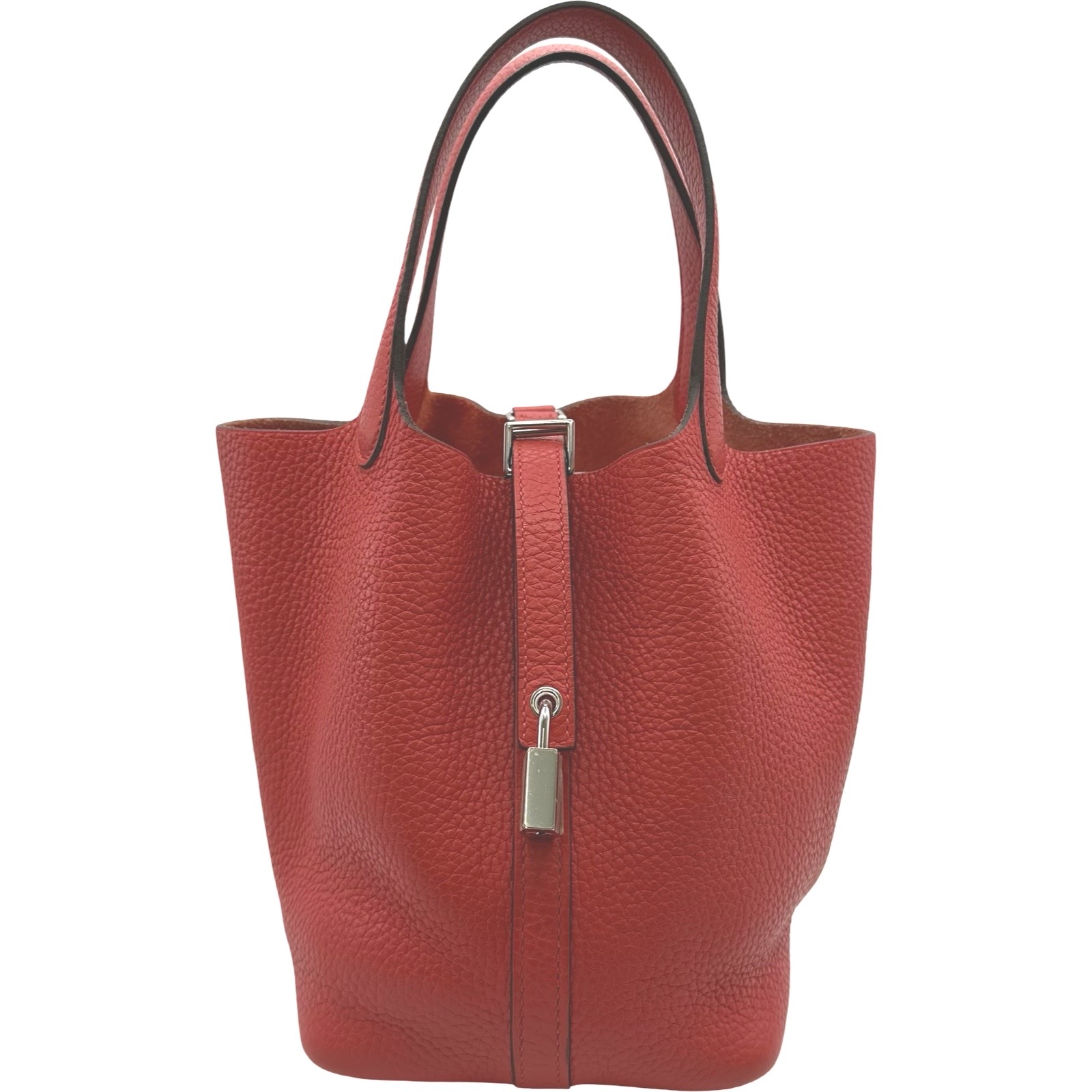 エルメス HERMES ピコタンロックPM A刻 ルージュトマト シルバー金具 トリヨン レディース ハンドバッグ【中古】
