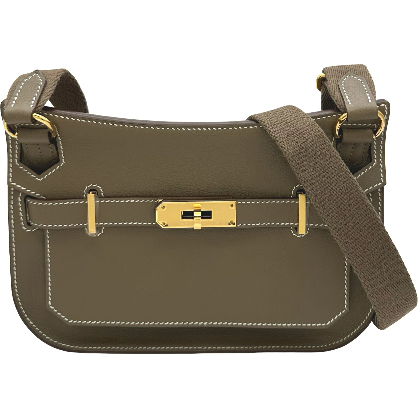 エルメス HERMES ジプシエール ミニ W刻 エトゥープ ゴールド金具 エバーカラー レディース ショルダーバッグ【中古】