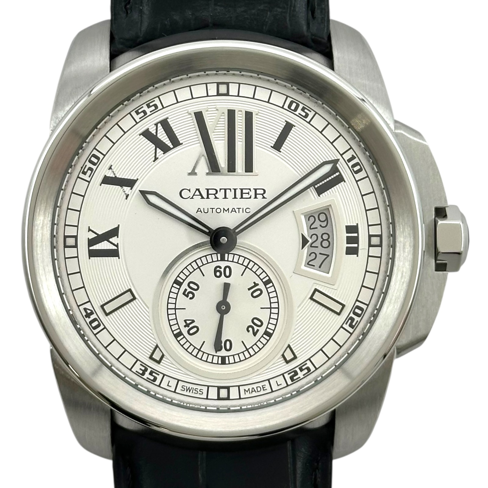 カルティエ Cartier カリブル ドゥ カルティエ W7100037 シルバー ステンレススチール 自動巻き メンズ 腕時計【中古】