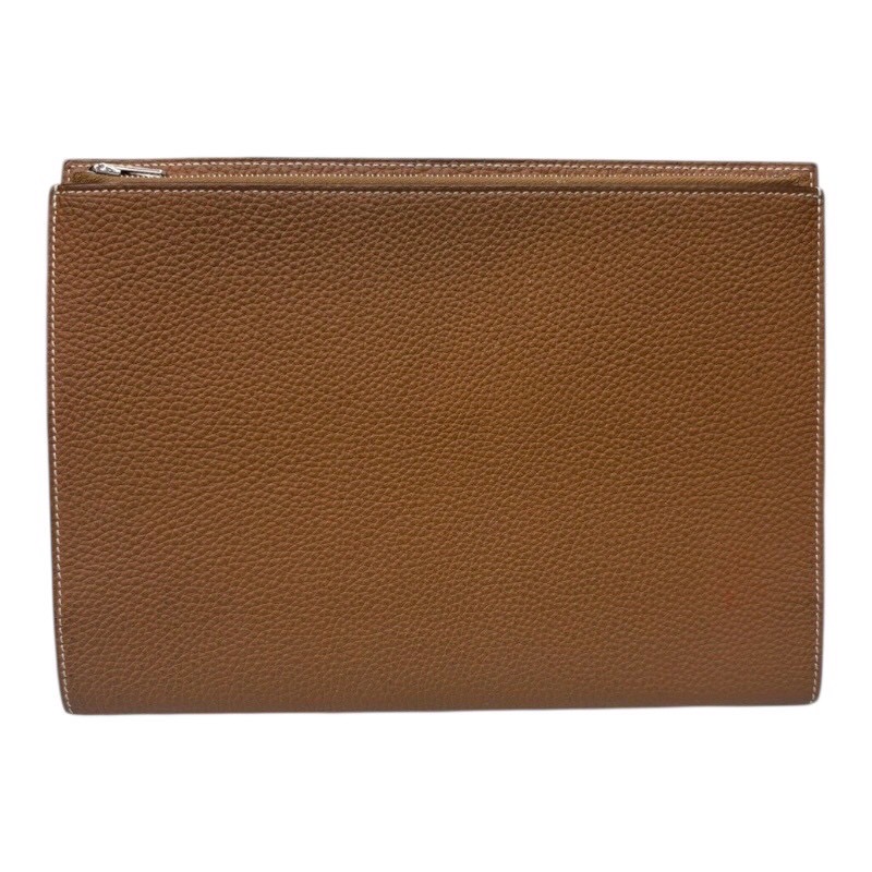 エルメス HERMES ノートカバー　EAジップA5 U刻 ゴールド トゴ ユニセックス 手帳カバー【中古】