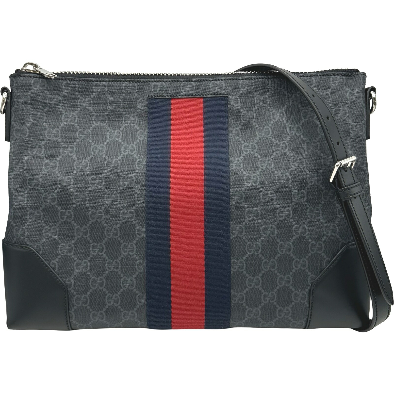 グッチ GUCCI シュルダーバッグ 474139 黒いこと GGスプリーム メンズ ショルダーバッグ【中古】