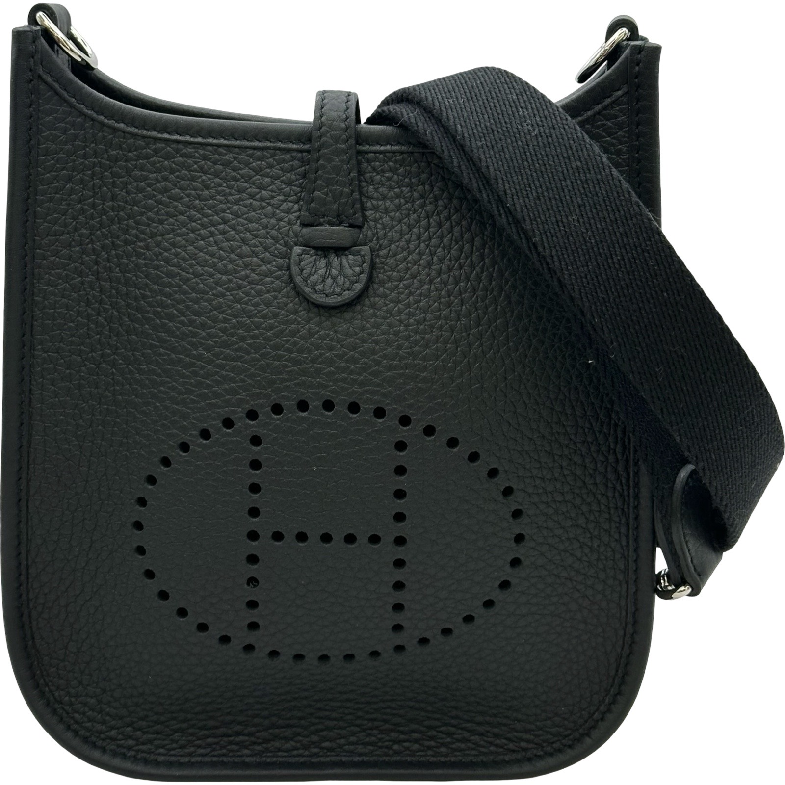 エルメス HERMES エヴリンTPM W刻 ブラック シルバー金具 トリヨン レディース ショルダーバッグ【中古】