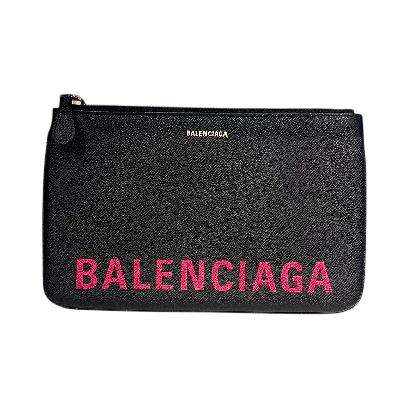 バレンシアガ BALENCIAGA ヴィルクラッチバッグ 545773 ブラック/パープル レザー メンズ クラッチバッグ【中古】 27,750円