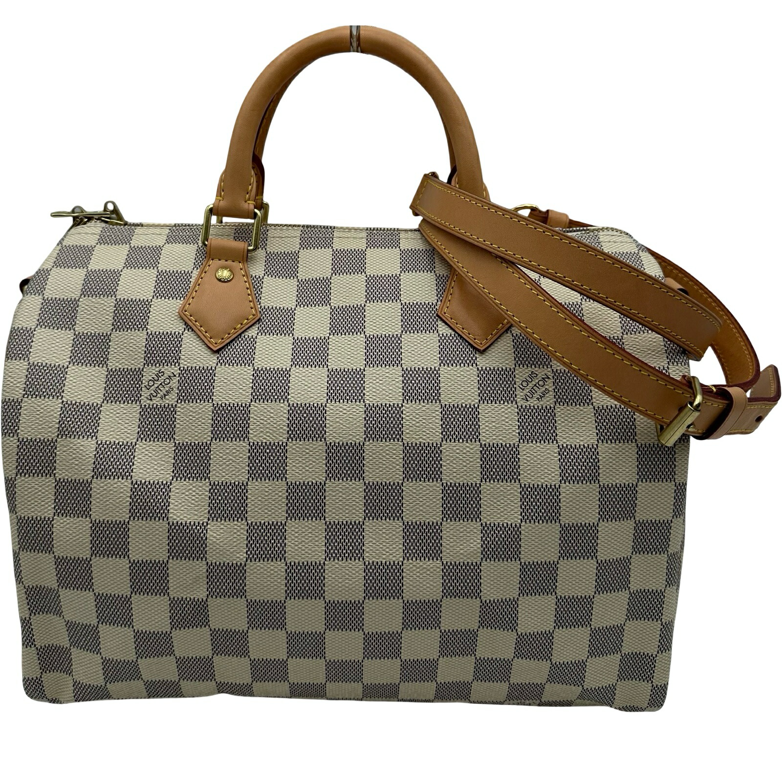 ルイ・ヴィトン LOUIS VUITTON スピーディ・バンドリエール30 N41373 アイボリー ダミエ・アズール レディース ショルダーバッグ【中古】