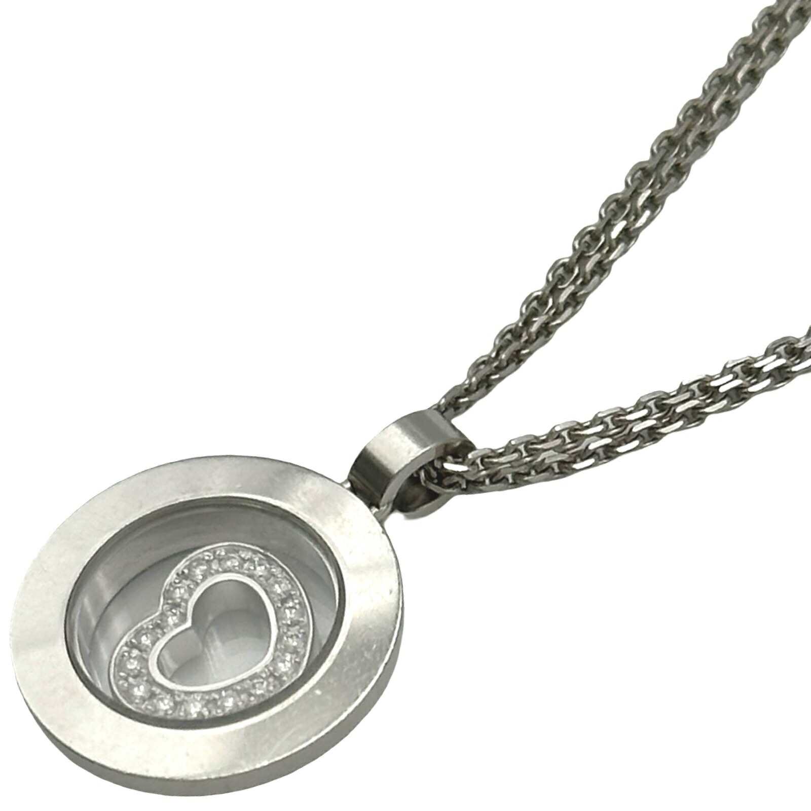 ショパール Chopard ハッピースピリットネックレス ホワイトゴールド 750 ダイヤモンド ジュエリー【中古】｜OKURA（おお蔵）店