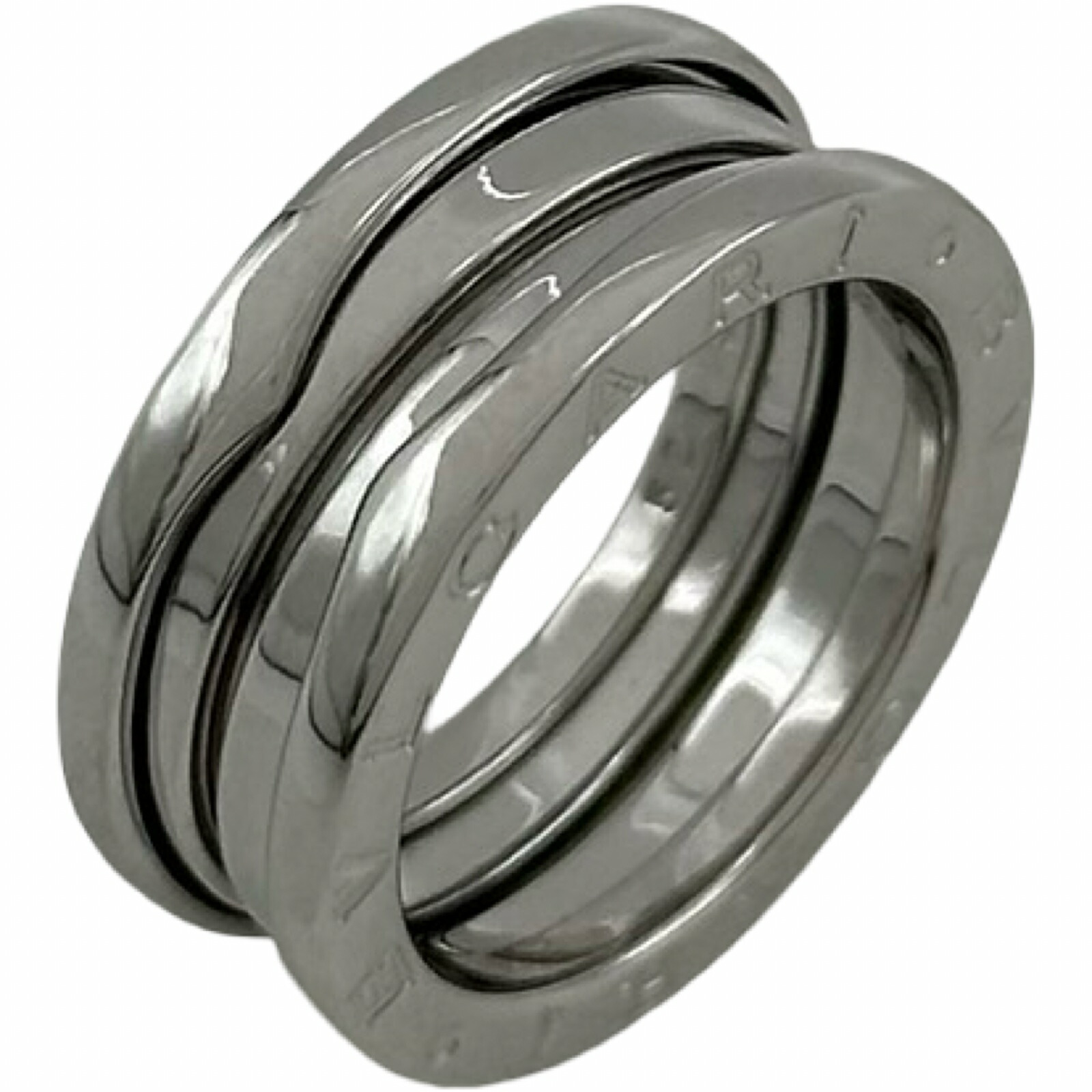 ブルガリ BVLGARI ビ―ゼロワンリング3バンド(S) ホワイトゴールド 750 ジュエリー【中古】