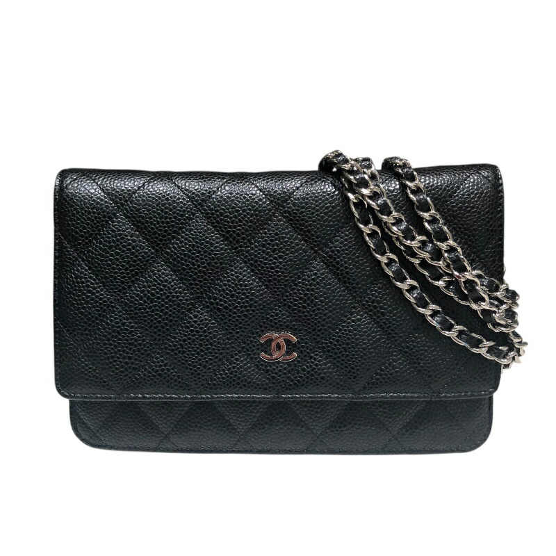 シャネル CHANEL マトラッセチェーンウォレット A33814 黒いこと マトラッセ レディース ショルダーバッグ【中古】 レディースバッグ-バッグ