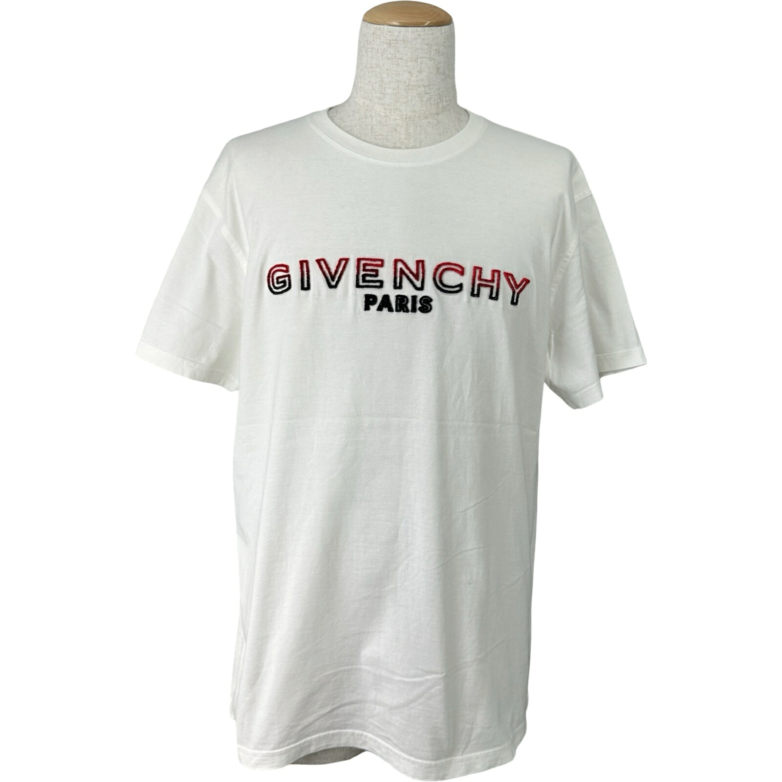 ジバンシィ GIVENCHY フロントロゴ半袖Tシャツ BM70UY3002 ホワイト コットン メンズ 半袖Ｔシャツ【中古】