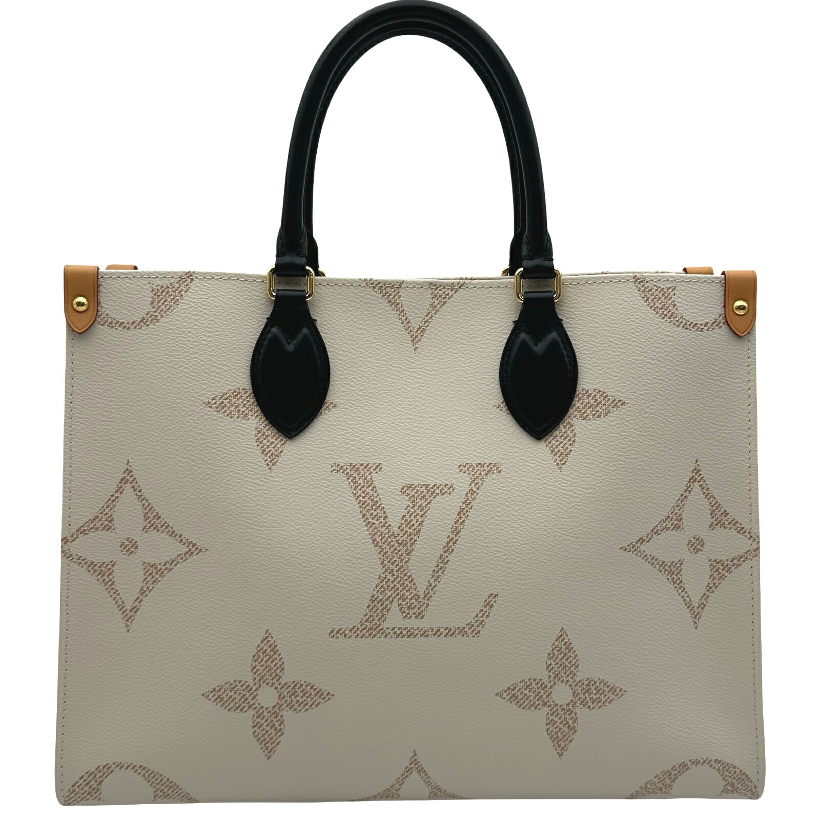 ルイ・ヴィトン LOUIS VUITTON オンザゴーMM M46912 ベージュ モノグラム・デュンヌ レディース ハンドバッグ【中古】 181,500円