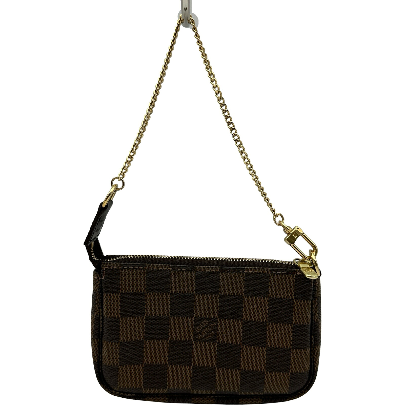 【6/1～ 最大限度30,000円OFF引き換え証！】ルイ・ヴィトン LOUIS VUITTON ミニポシェット・アクセソワール N58009 赤銅色 ダミエ レディース 合切袋【中古】