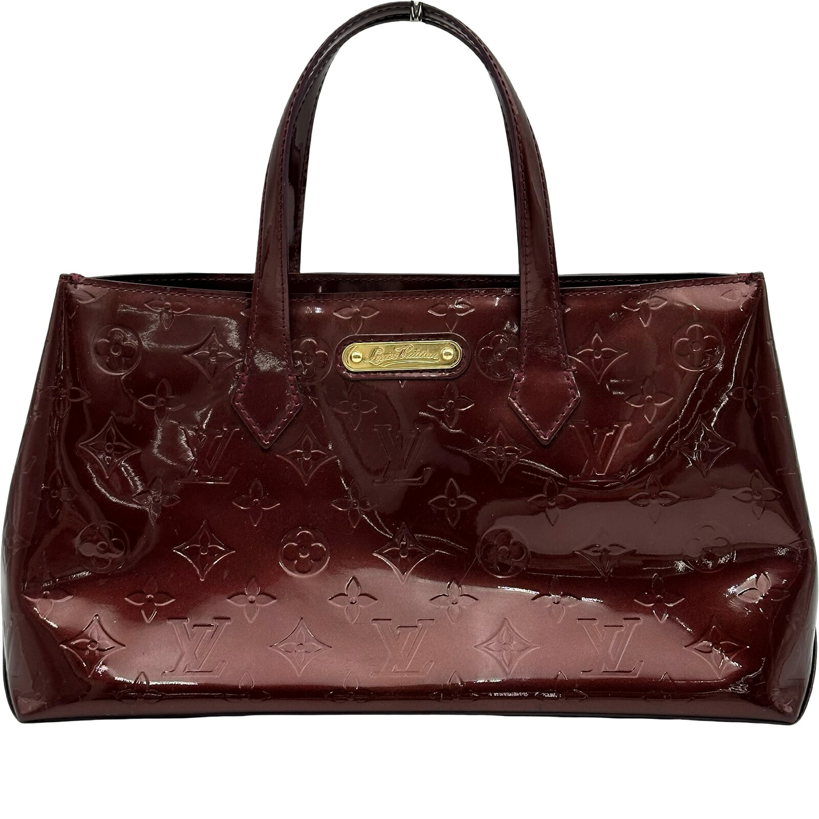 ルイ・ヴィトン LOUIS VUITTON ウィルシャーPM M93641 ボルドー系 モノグラム・ヴェルニ レディース ハンドバッグ【中古】
