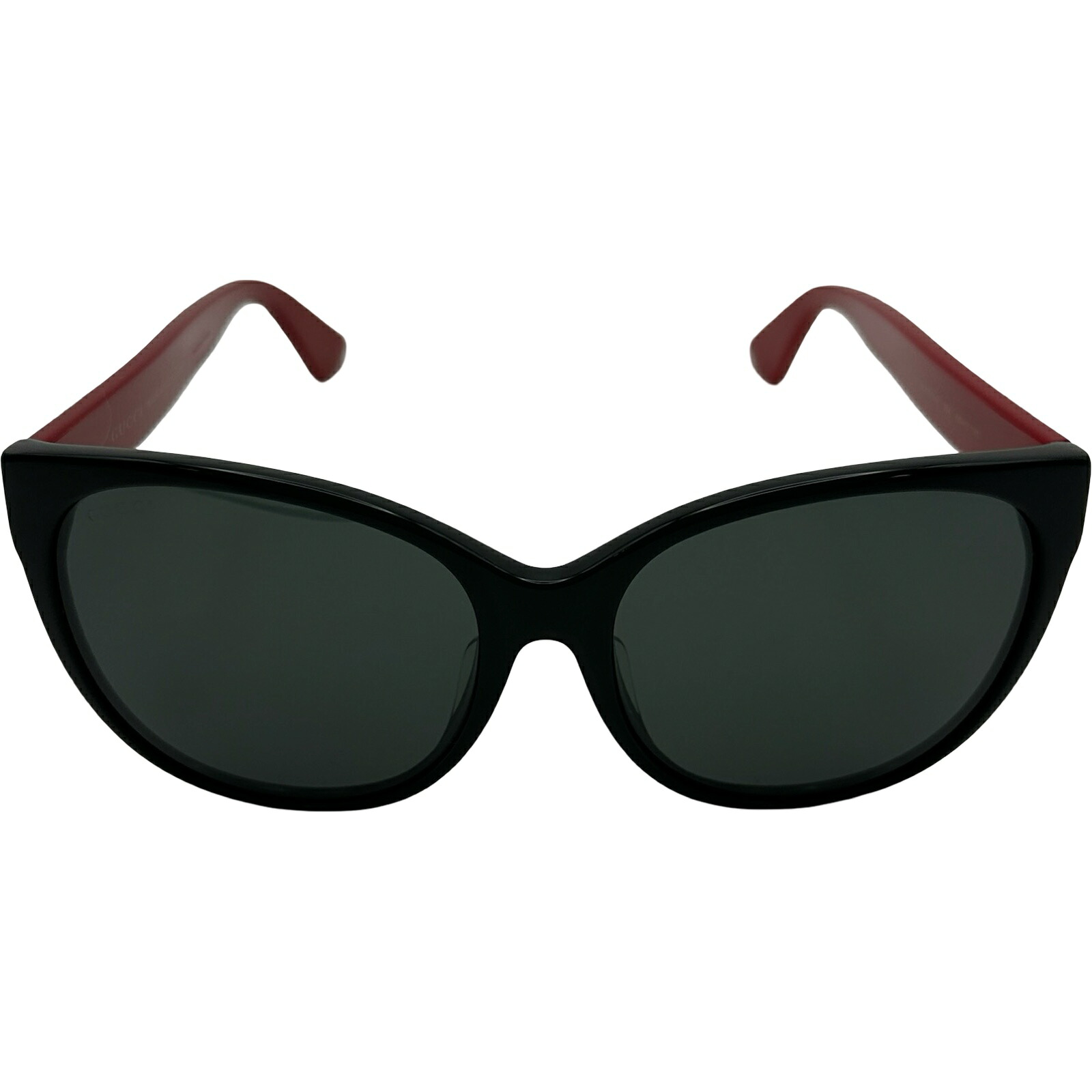 グッチ GUCCI インターロッキングGビーサングラス GG0097SA ブラック/レッド プラスチック レディース サングラス【中古】