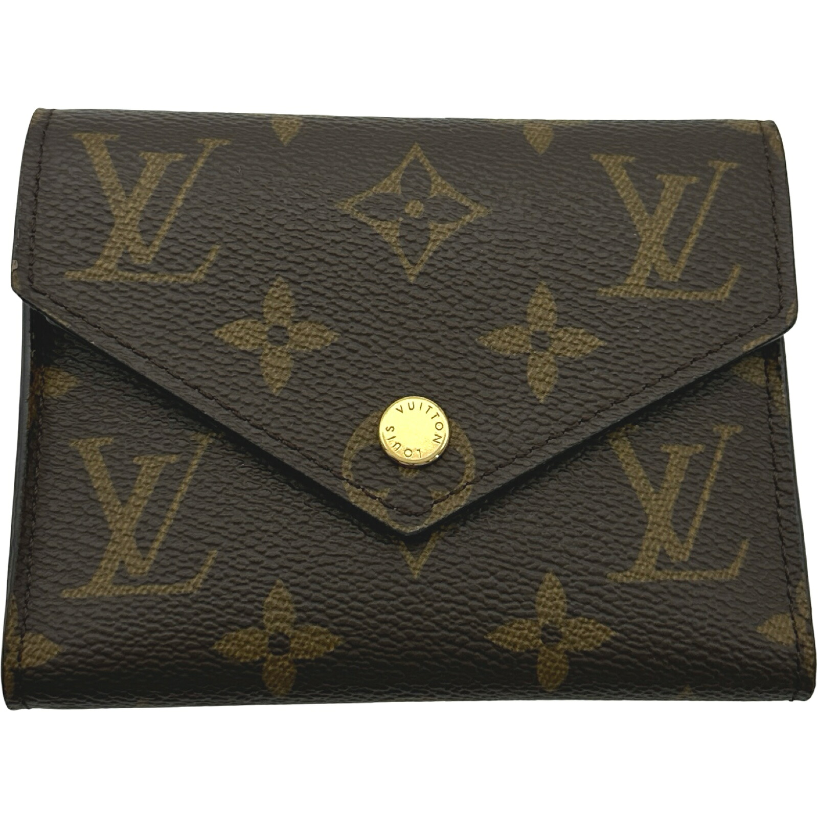 ルイ・ヴィトン LOUIS VUITTON ポルトフォイユ・ヴィクトリーヌ M62472 ブラウン モノグラム レディース 三つ折り財布【中古】 42,900円