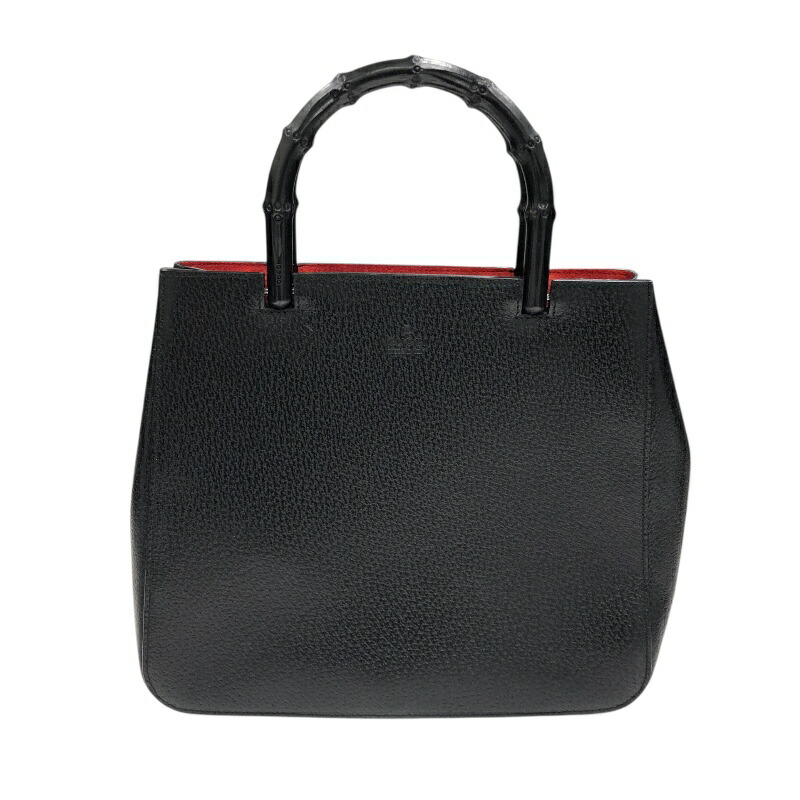 グッチ GUCCI バンブーハンドバッグ 002･1061 ブラック レザー レディース ハンドバッグ【中古】