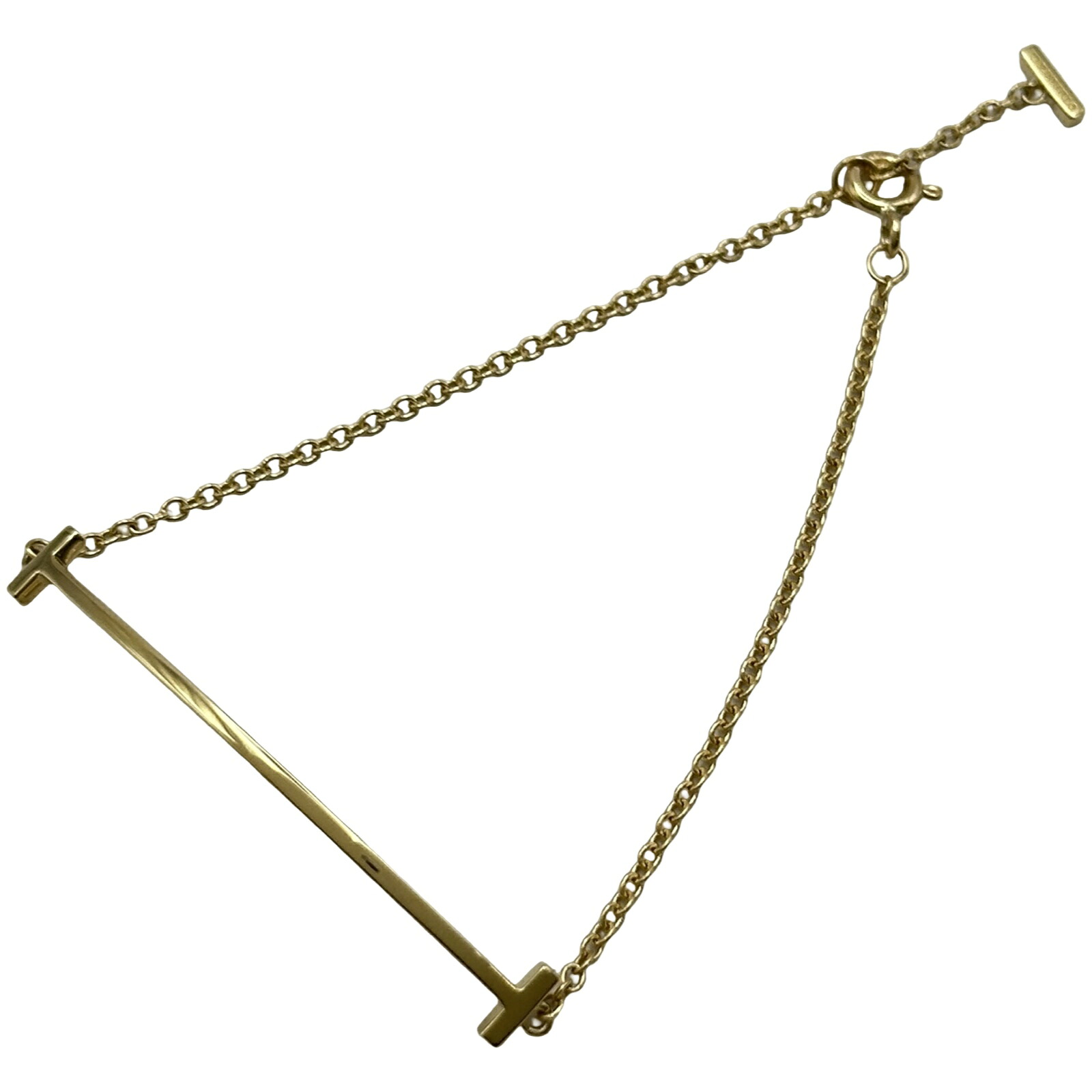 ティファニー TIFFANY&CO Tスマイルスモールブレス ゴールド Au750 ジュエリー【中古】|OKURA(おお蔵)店