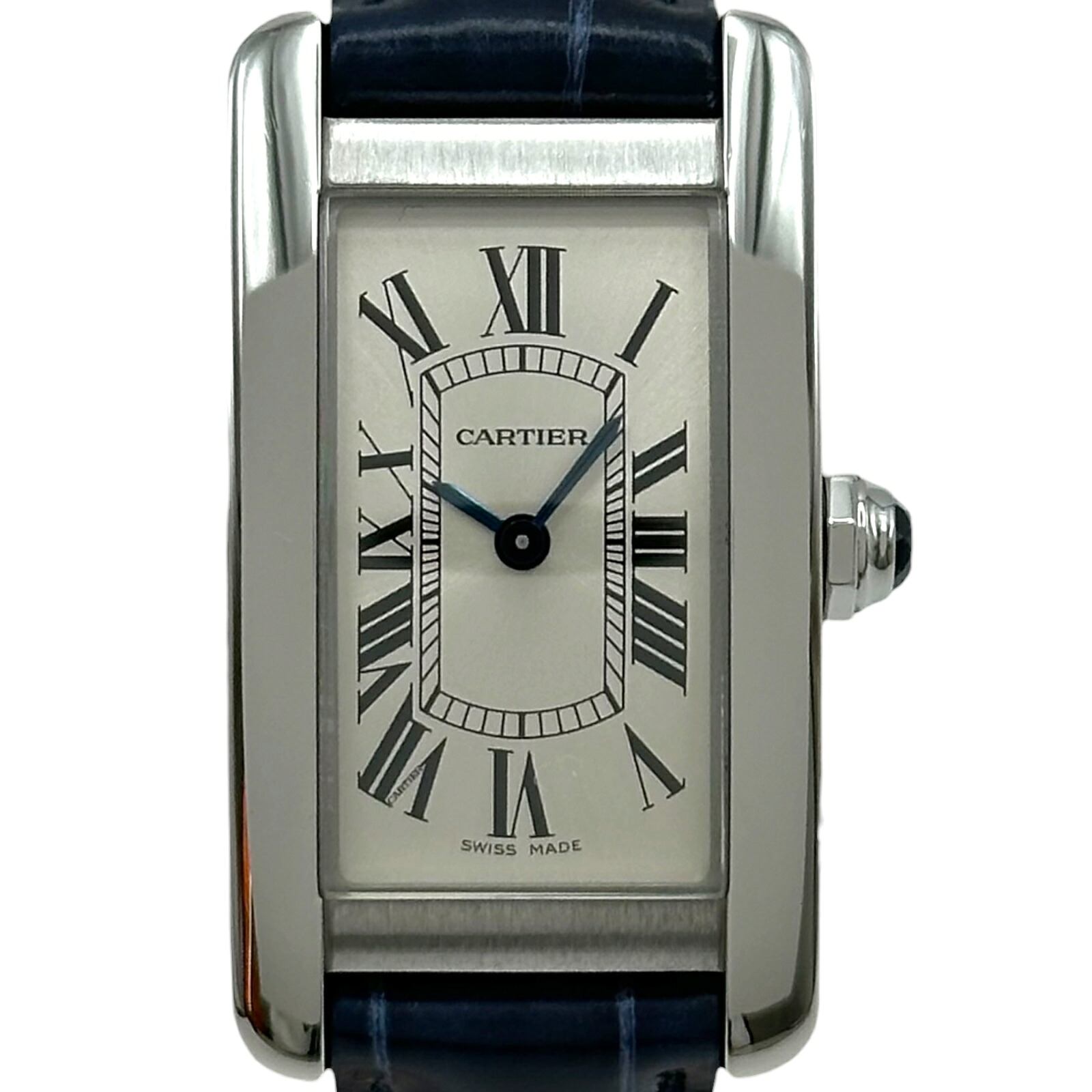 カルティエ Cartier タンク アメリカン SM WSTA0016 シルバー ステンレススチール クオーツ レディース 腕時計【中古】