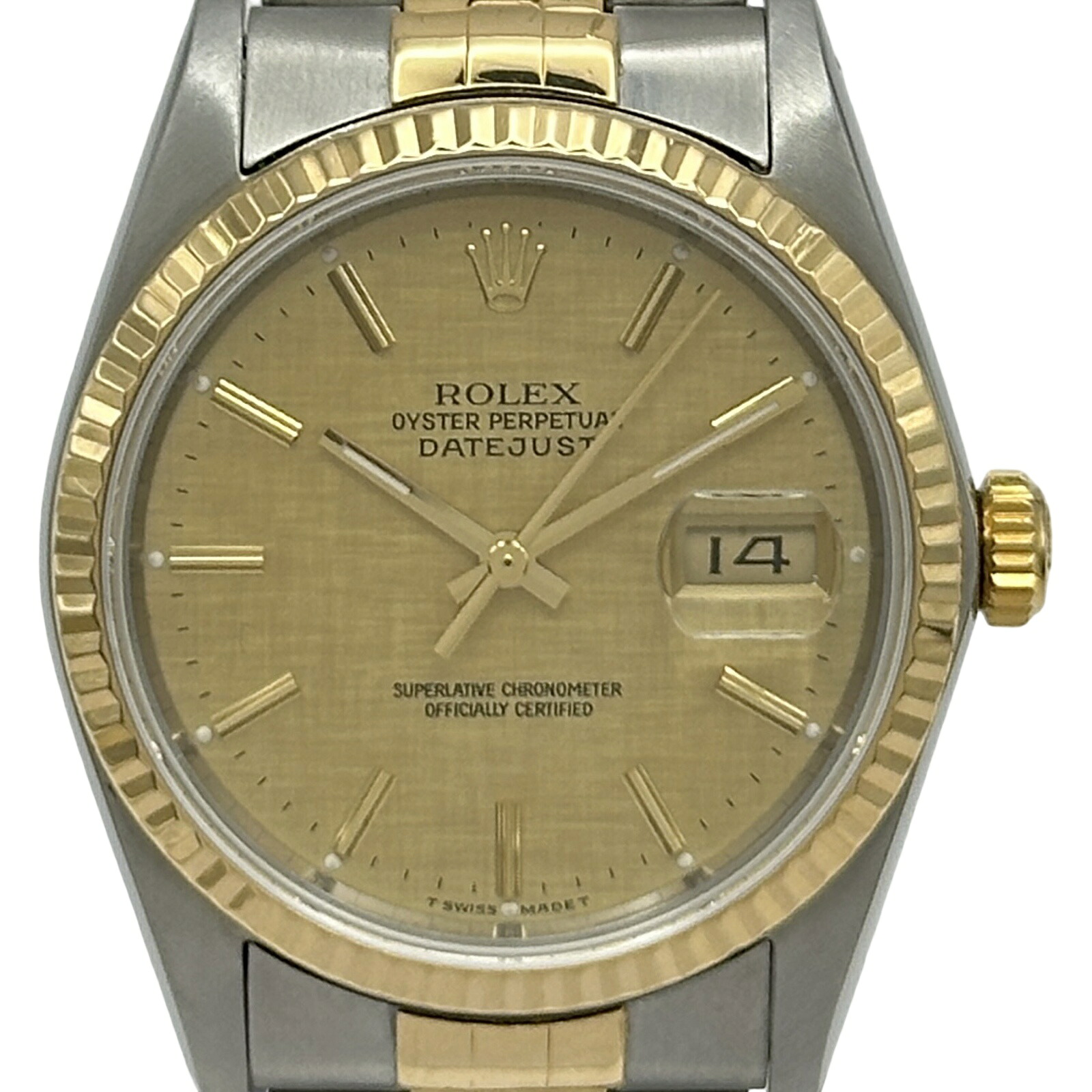 ロレックス ROLEX デイトジャスト 16233 ゴールド ゴールド/ステンレススチール 自動巻き メンズ 腕時計【中古】