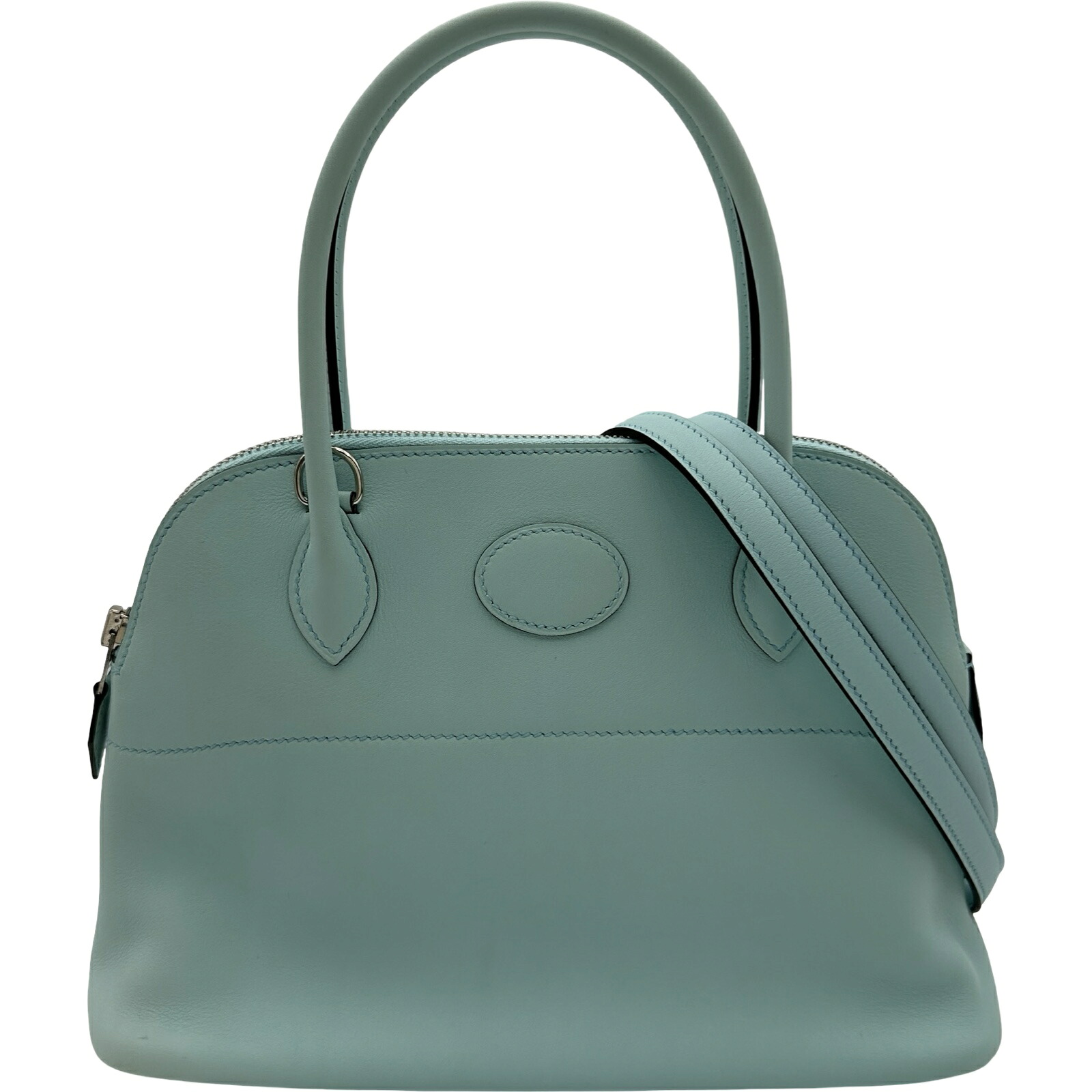 エルメス HERMES ボリード27 A刻 ブルーアトール シルバー金具 スイフト レディース ハンドバッグ【中古】