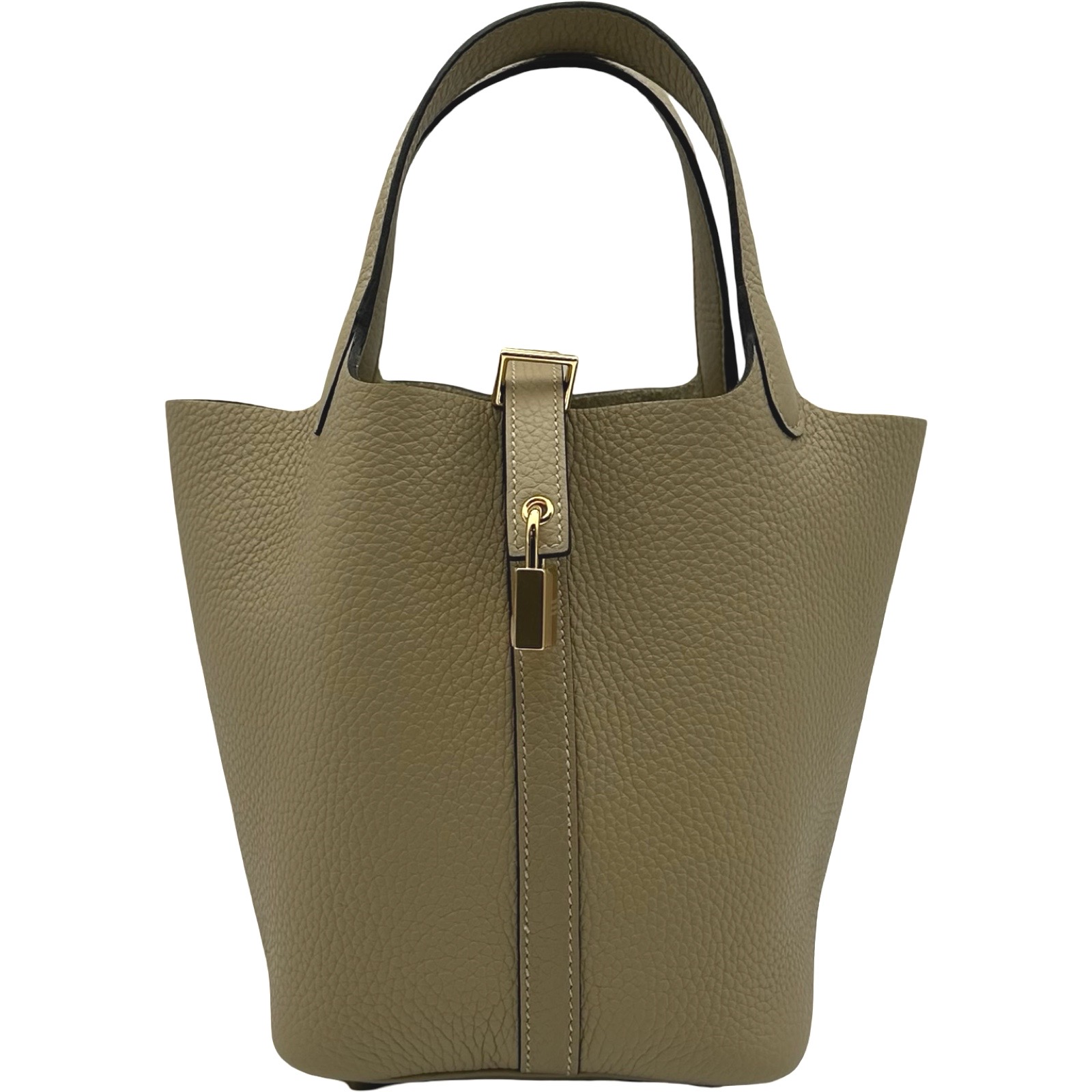 エルメス HERMES ピコタン鍵を掛けるPM K刻 トレンチ ゴールド金具 トリヨン レディース ハンドバック【中古】