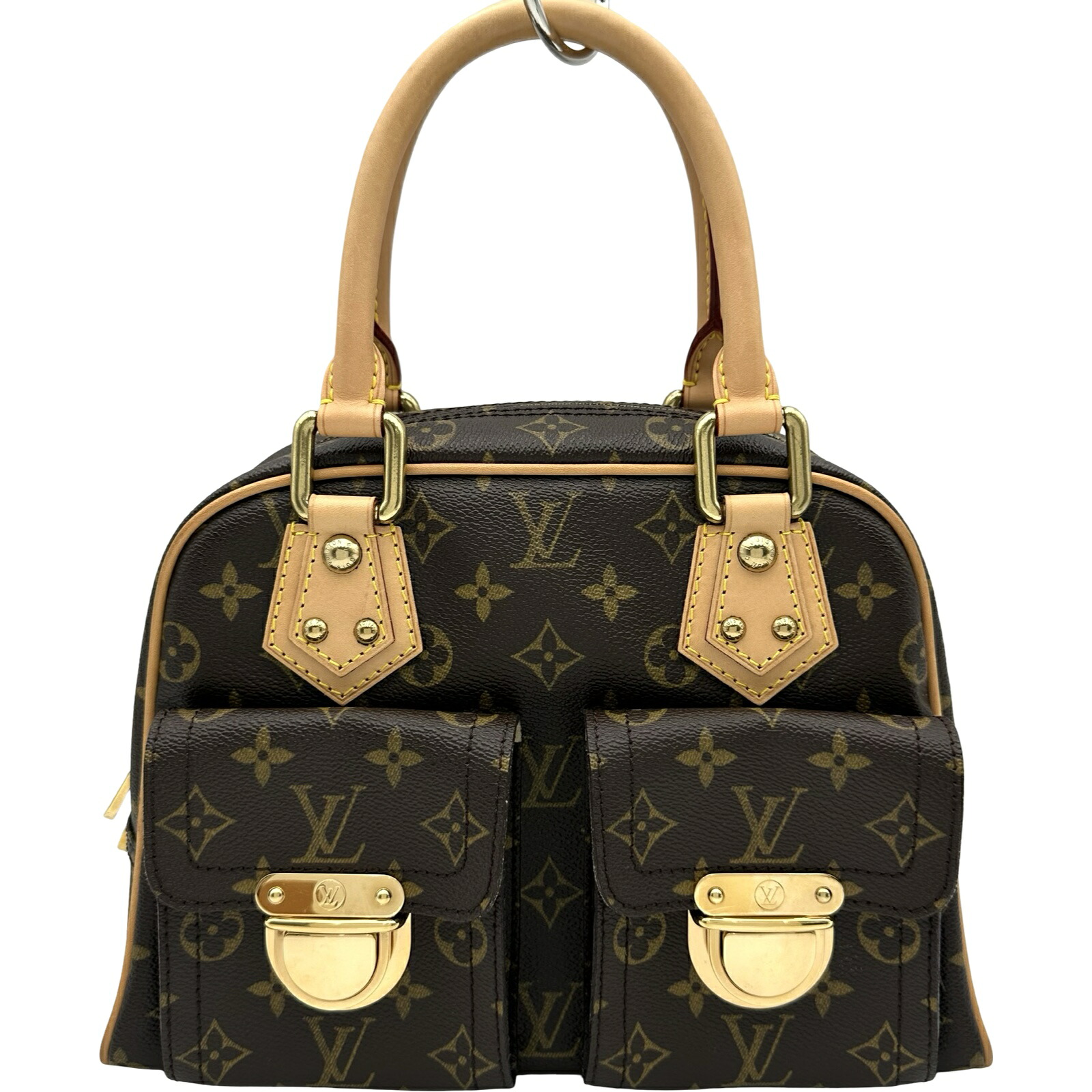 ルイ・ヴィトン LOUIS VUITTON マンハッタンPM M40026 ブラウン モノグラムキャンバス レディース ハンドバッグ【中古】