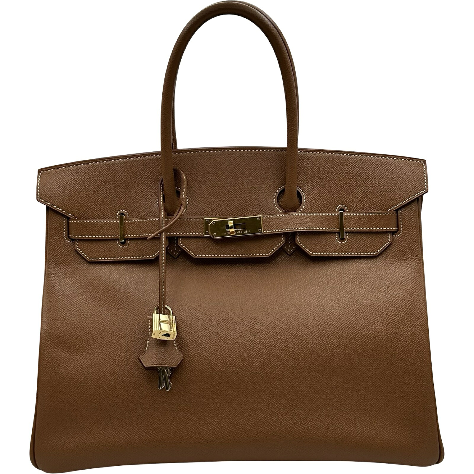 エルメス HERMES バーキン35 □H刻 ゴールド ゴールド金具 エプソン レディース ハンドバッグ【中古】