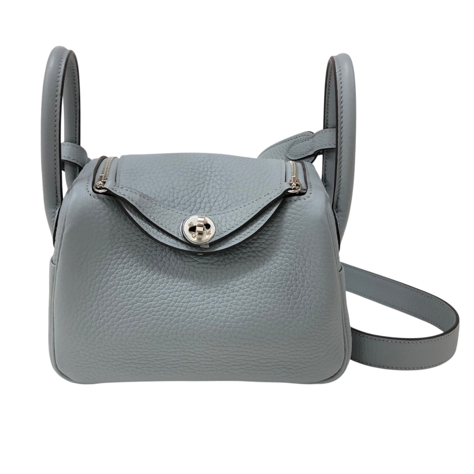 エルメス HERMES リンディミニ K刻 グリパンタン シルバー金具 トリヨンクレマンス レディース ショルダーバッグ【中古】