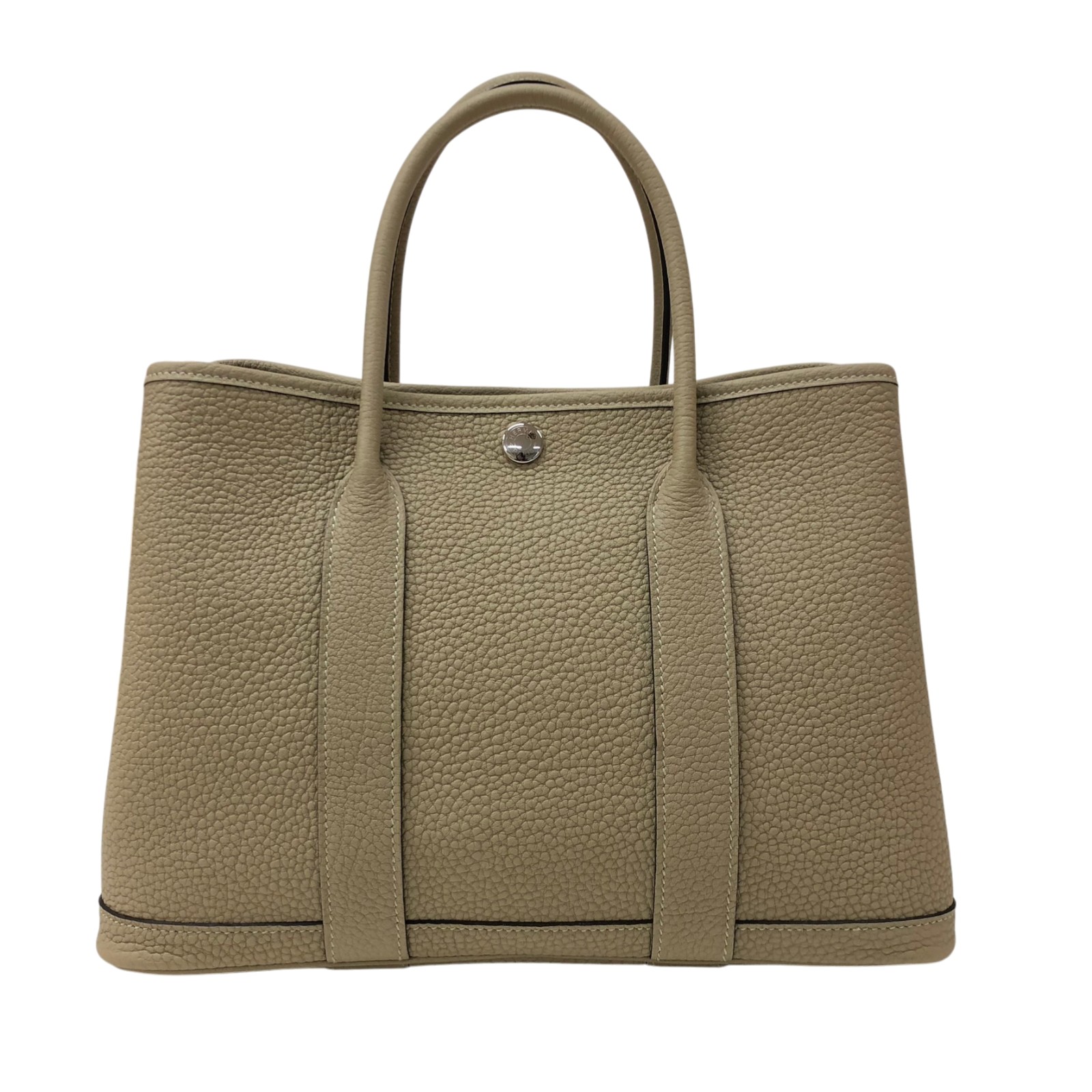 【6/1～ 最大限度30,000円OFF引き換え証！】エルメス HERMES 庭園寄り合いTPM K刻 トレンチ しろがね色金具 ネゴンダ レディース トートバッグ【中古】