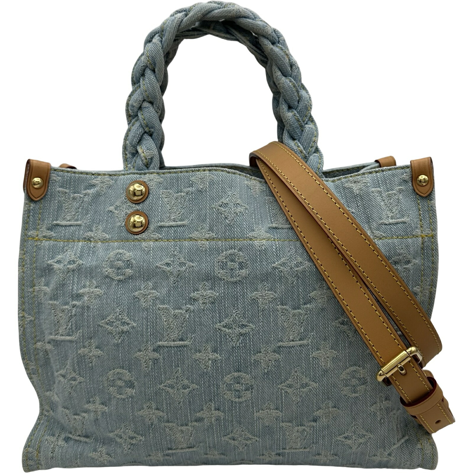 ルイ・ヴィトン LOUIS VUITTON レットゴー バイザプール M24897 ともし火青色 ジーンズ レディース ショルダーバッグ【中古】 バッグ・小物・ブランド雑貨-バッグ