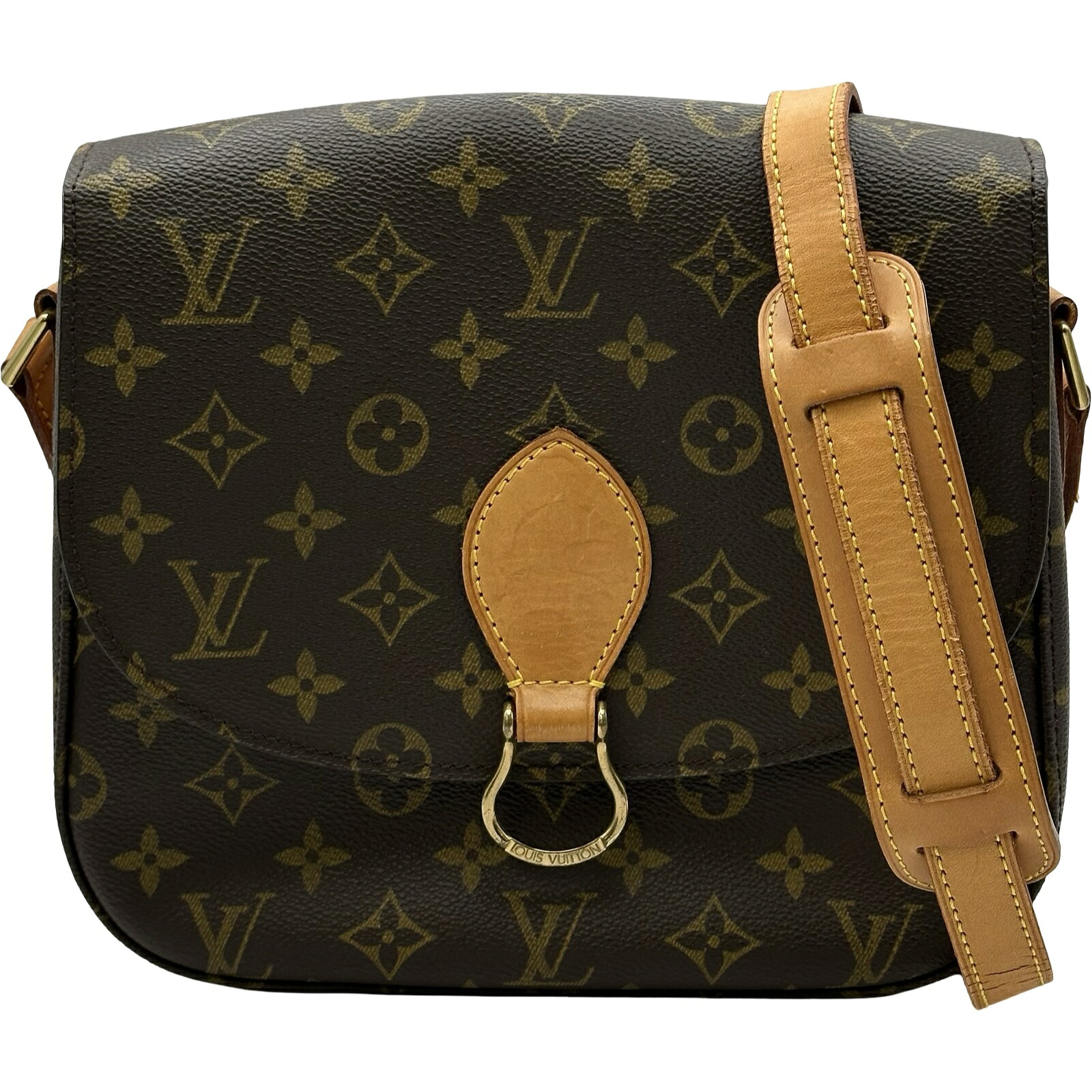 ルイ・ヴィトン LOUIS VUITTON サンクルーGM M51242 ブラウン モノグラム レディース ショルダーバッグ【中古】