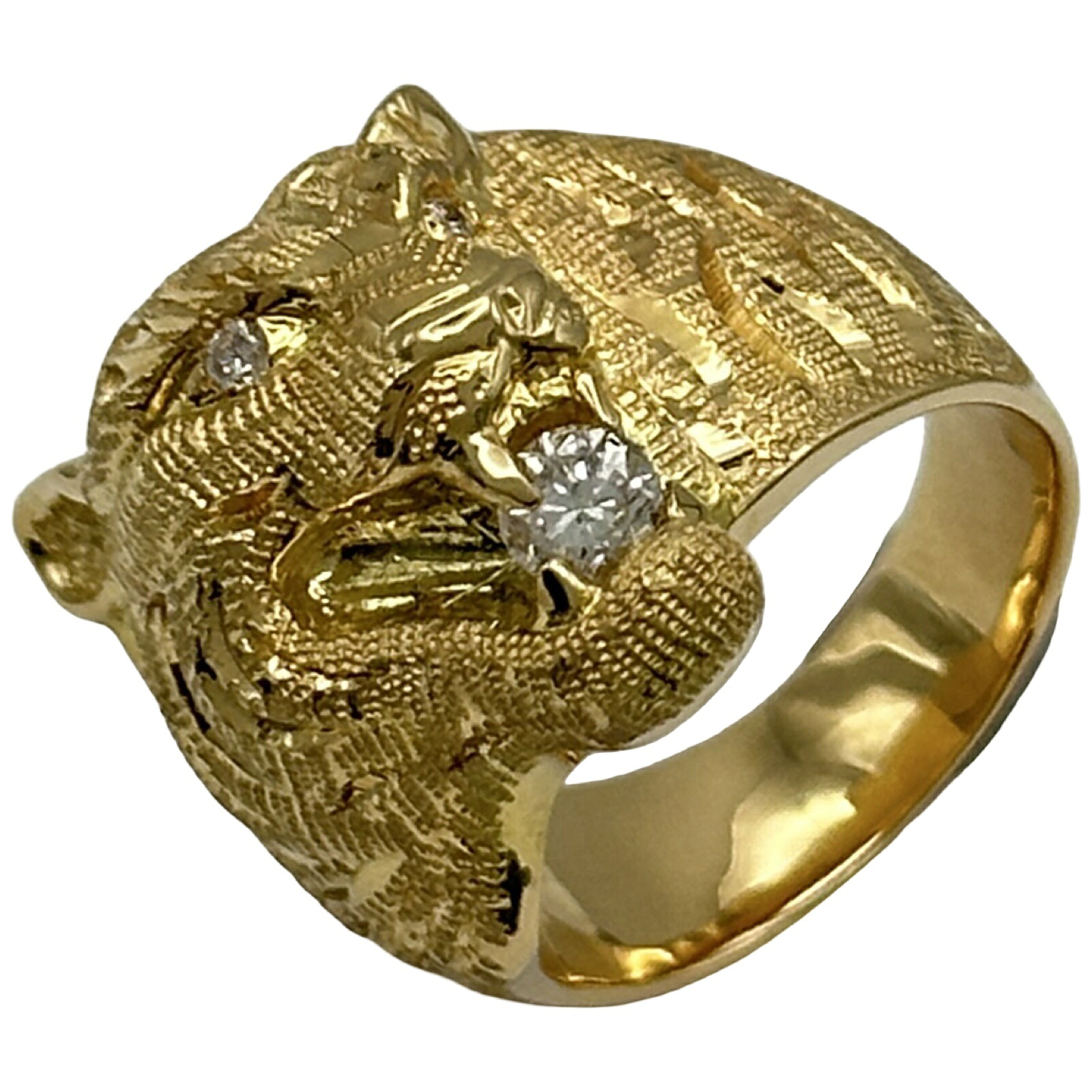 ダイヤモンド虎リング ゴールド K18 ダイヤモンド ジュエリー【中古】 443,700円