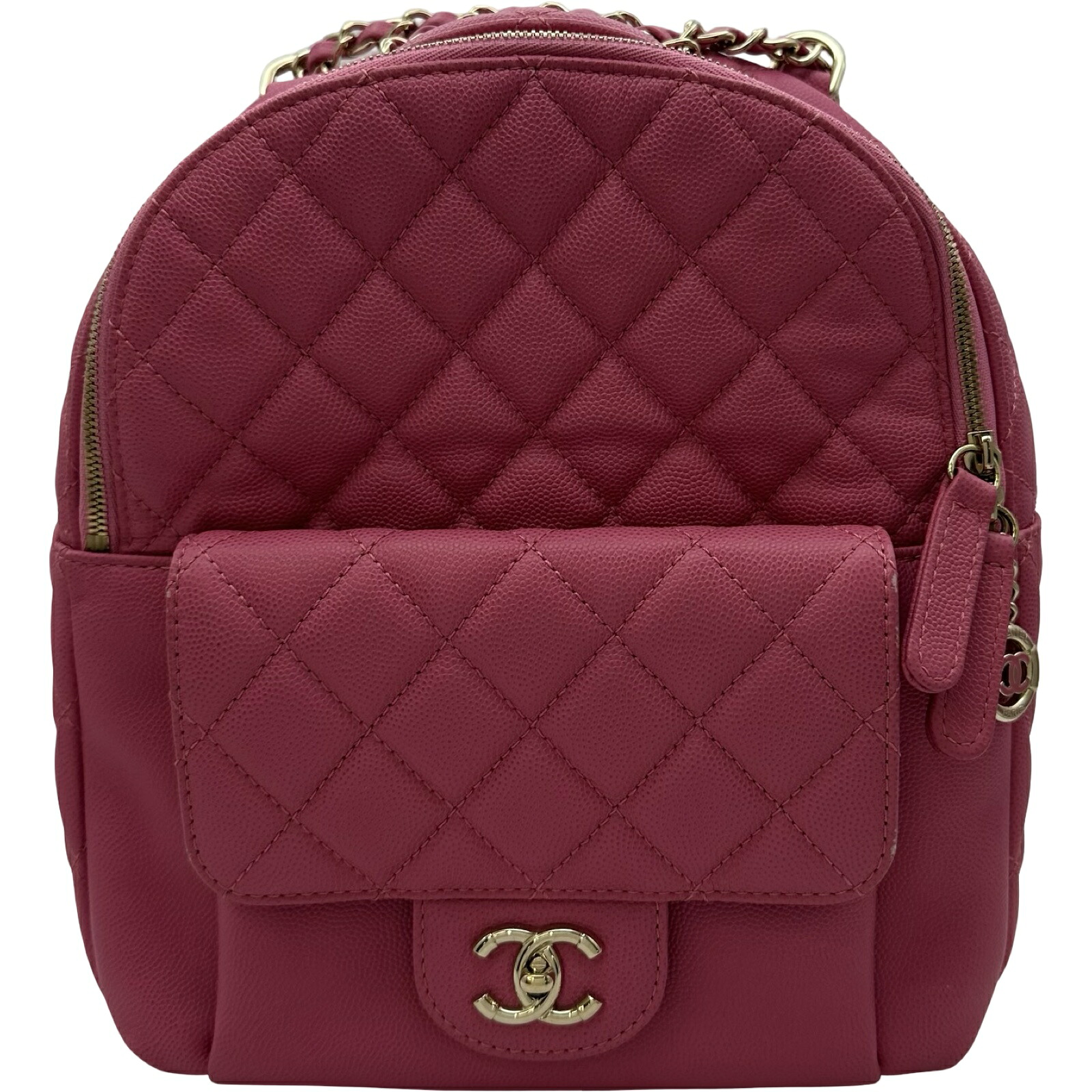 シャネル CHANEL マトラッセリュックサック AS0009 26番台 ピンク ゴールド金具 キャビアスキン レディース リュック・デイパック【中古】|OKURA(おお蔵)店