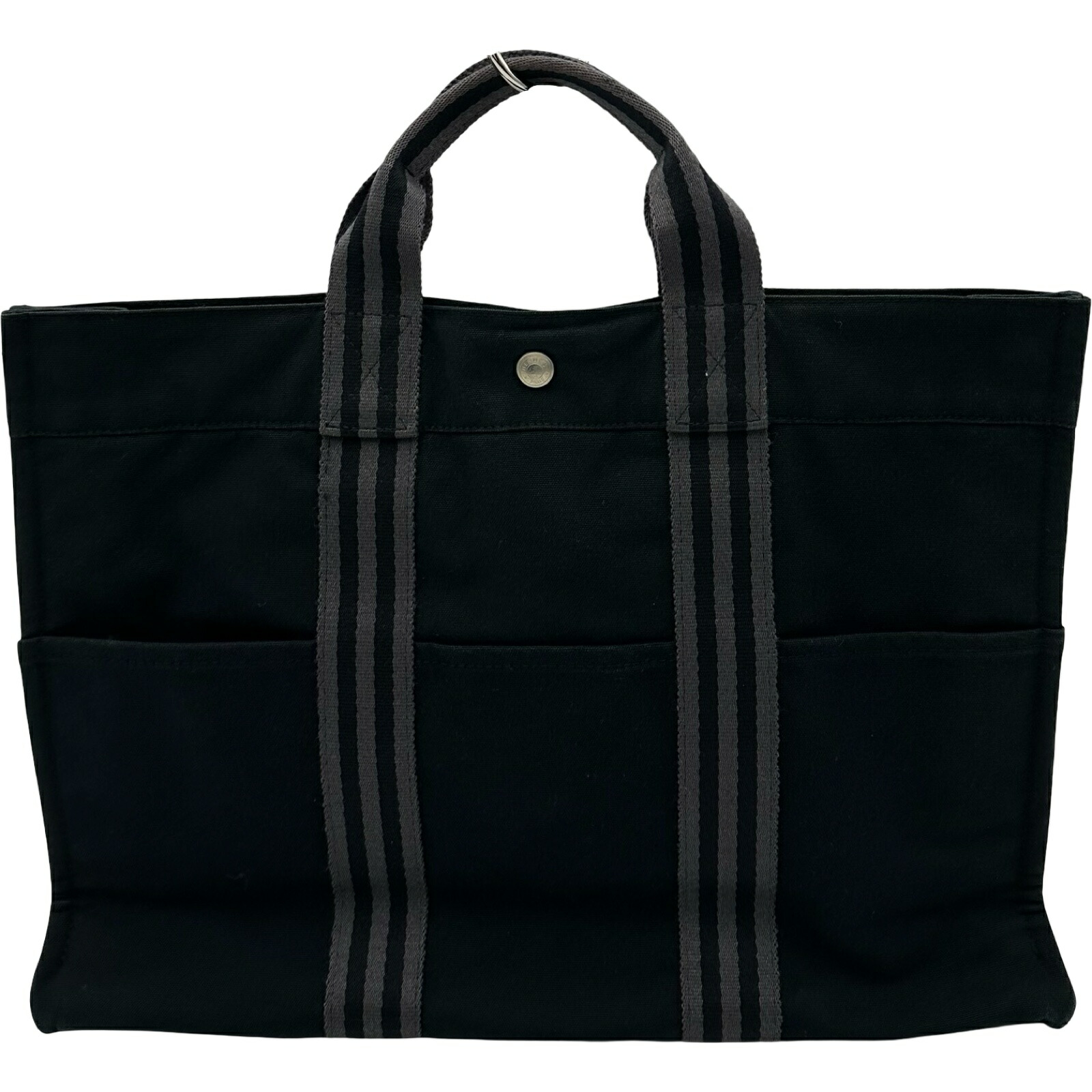 エルメス HERMES フールトゥMM ブラック トワル ユニセックス トートバッグ【中古】