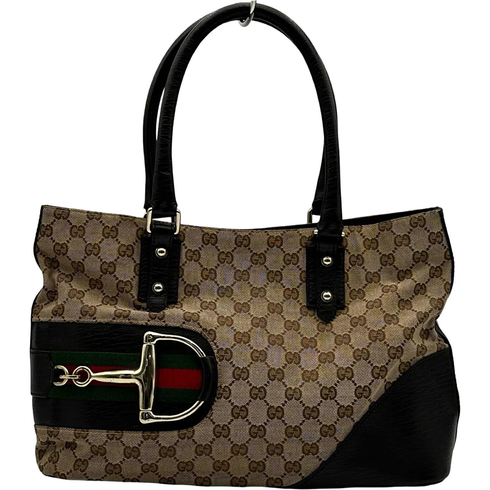 グッチ GUCCI GGキャンバス ホースビット トートバッグ 137385 ブラウン GGキャンバス ユニセックス トートバッグ【中古】