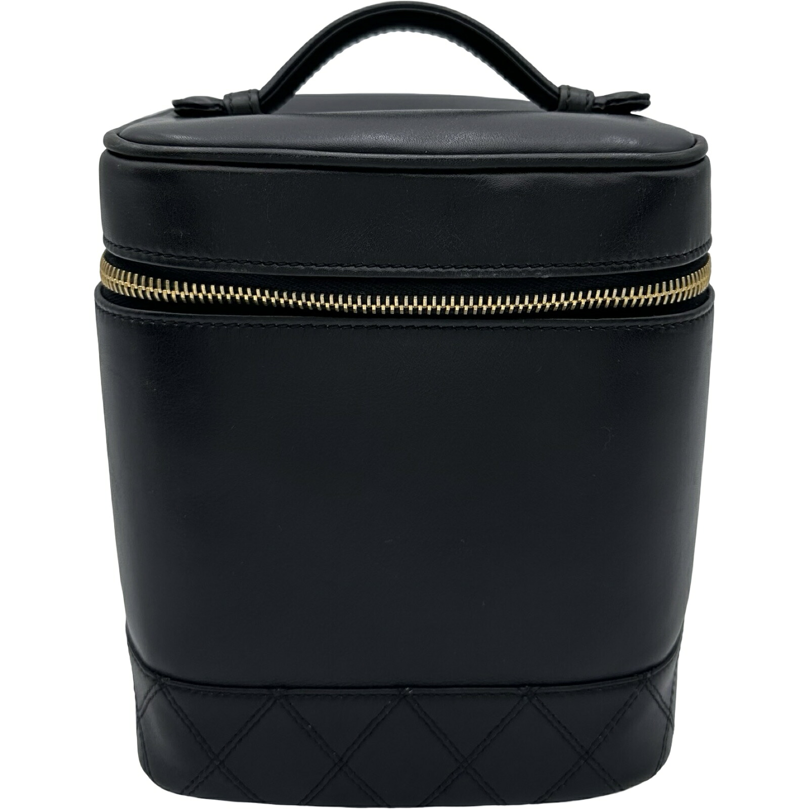シャネル CHANEL ビコローレ バニティバッグ A01619 4番台 ブラック ゴールド金具 ラムスキン レディース ハンドバッグ【中古】