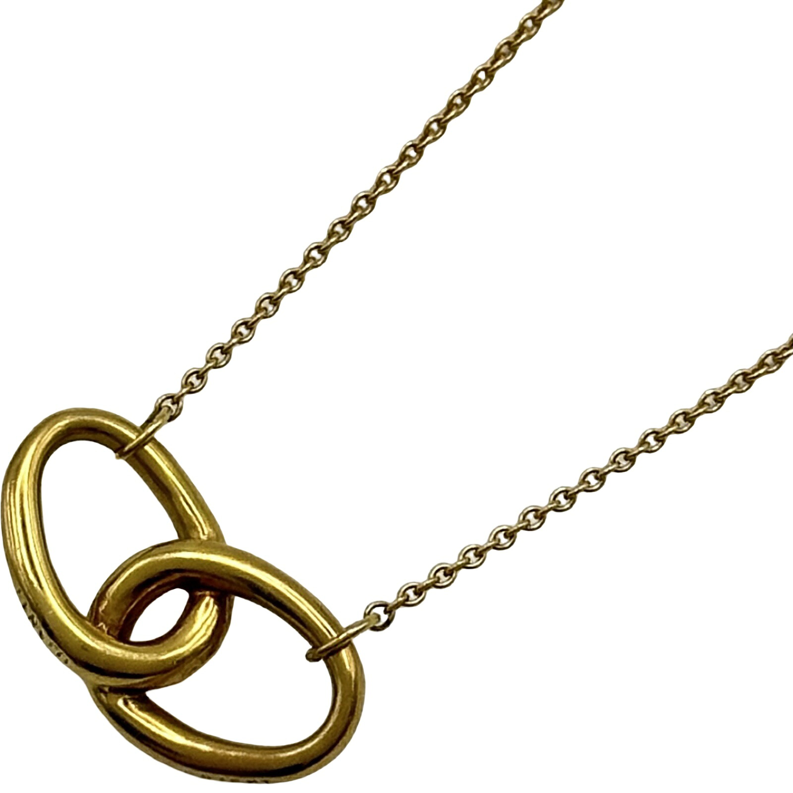 ティファニー TIFFANY＆CO ダブルループネックレス ゴールド 18K ジュエリー【中古】