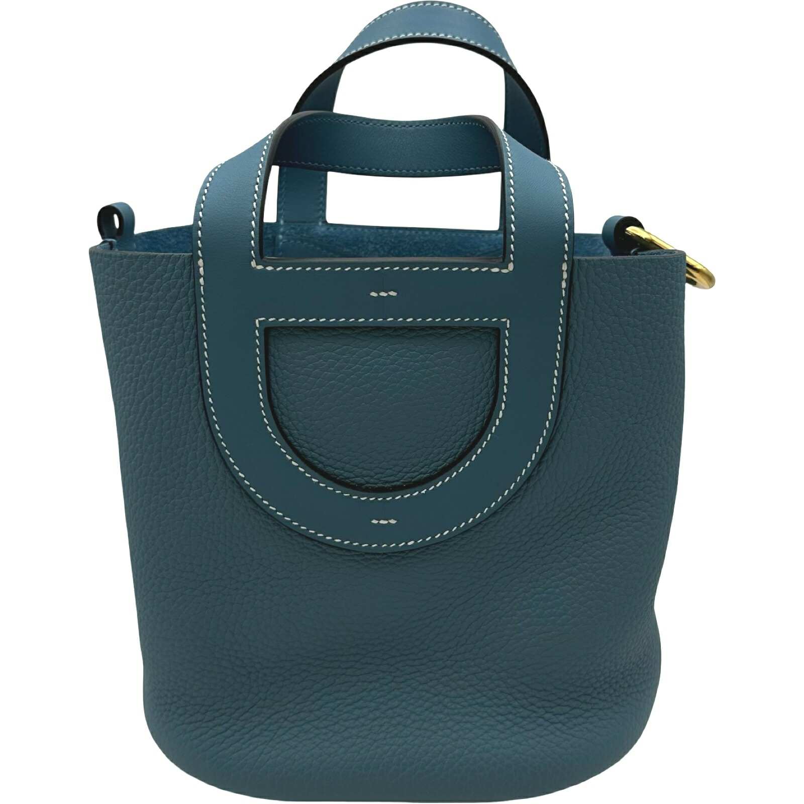 エルメス HERMES インザループ18 W刻 ブルージーン ゴールド金具 トリヨン レディース ハンドバッグ【中古】｜OKURA（おお蔵）店