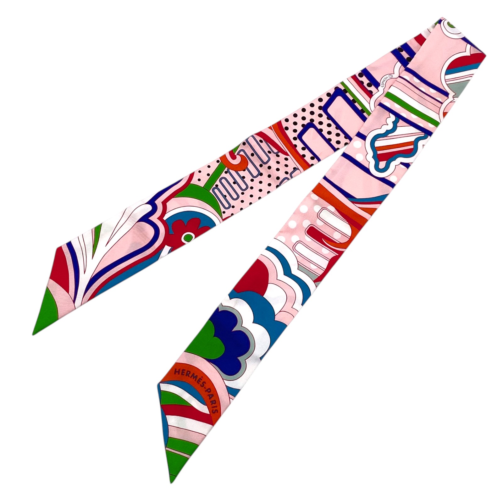 エルメス HERMES ツイリー Faubourg Rainbow マルチカラー シルク レディース スカーフ【中古】