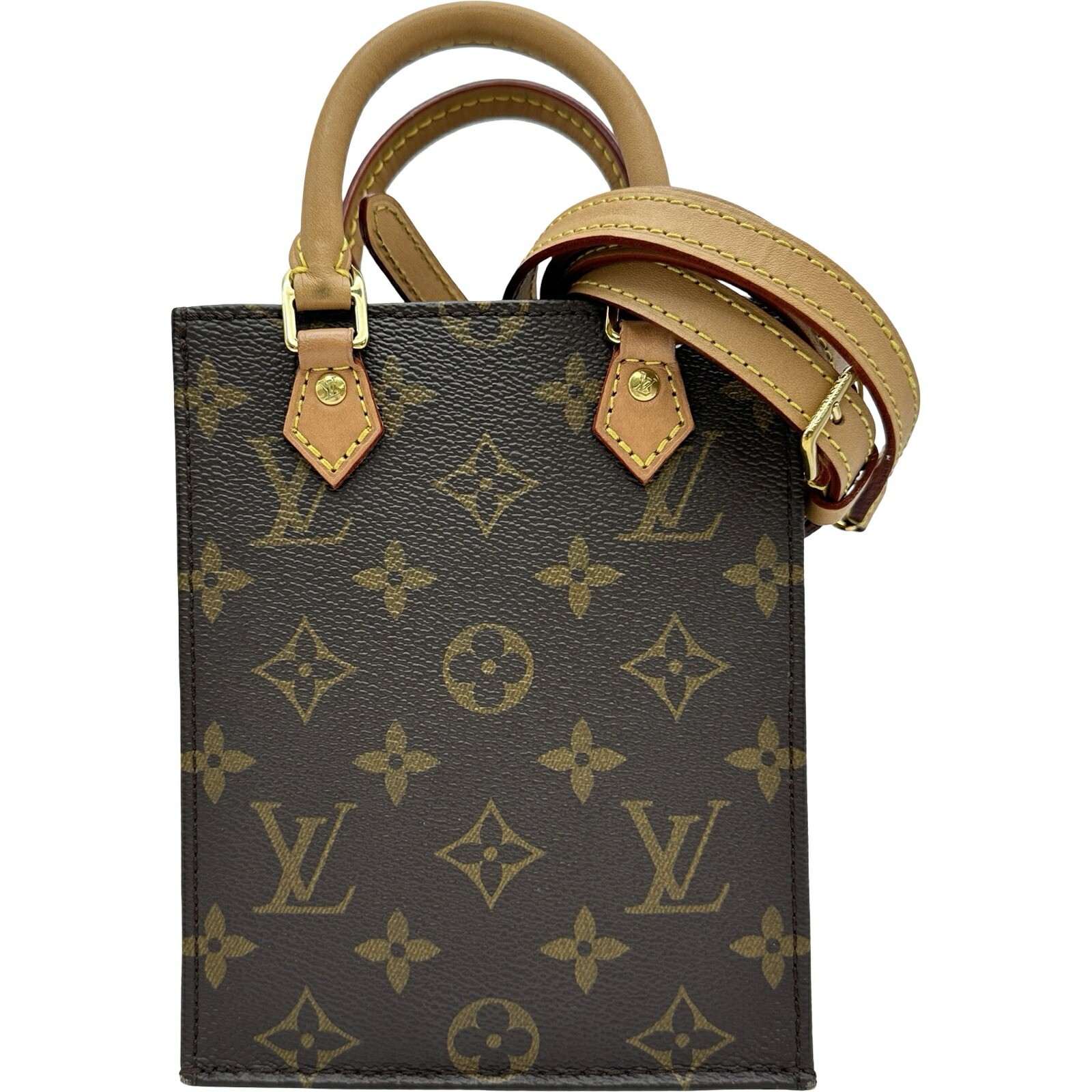 ルイ・ヴィトン LOUIS VUITTON プティット・サックプラ M81295 ブラウン モノグラム レディース ショルダーバッグ【中古】