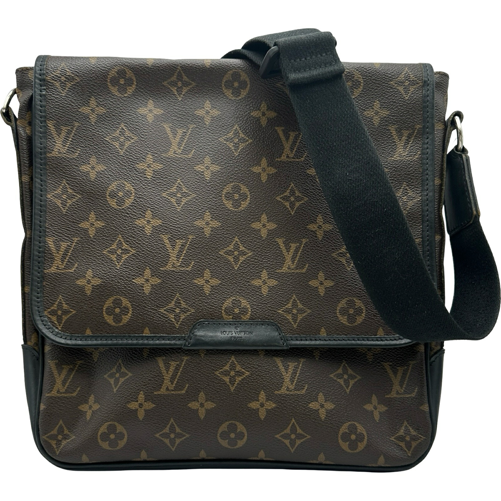 ルイ・ヴィトン LOUIS VUITTON バズMM M56715 ブラウン/ブラック モノグラム・マカサー メンズ ショルダーバッグ【中古】|OKURA(おお蔵)店