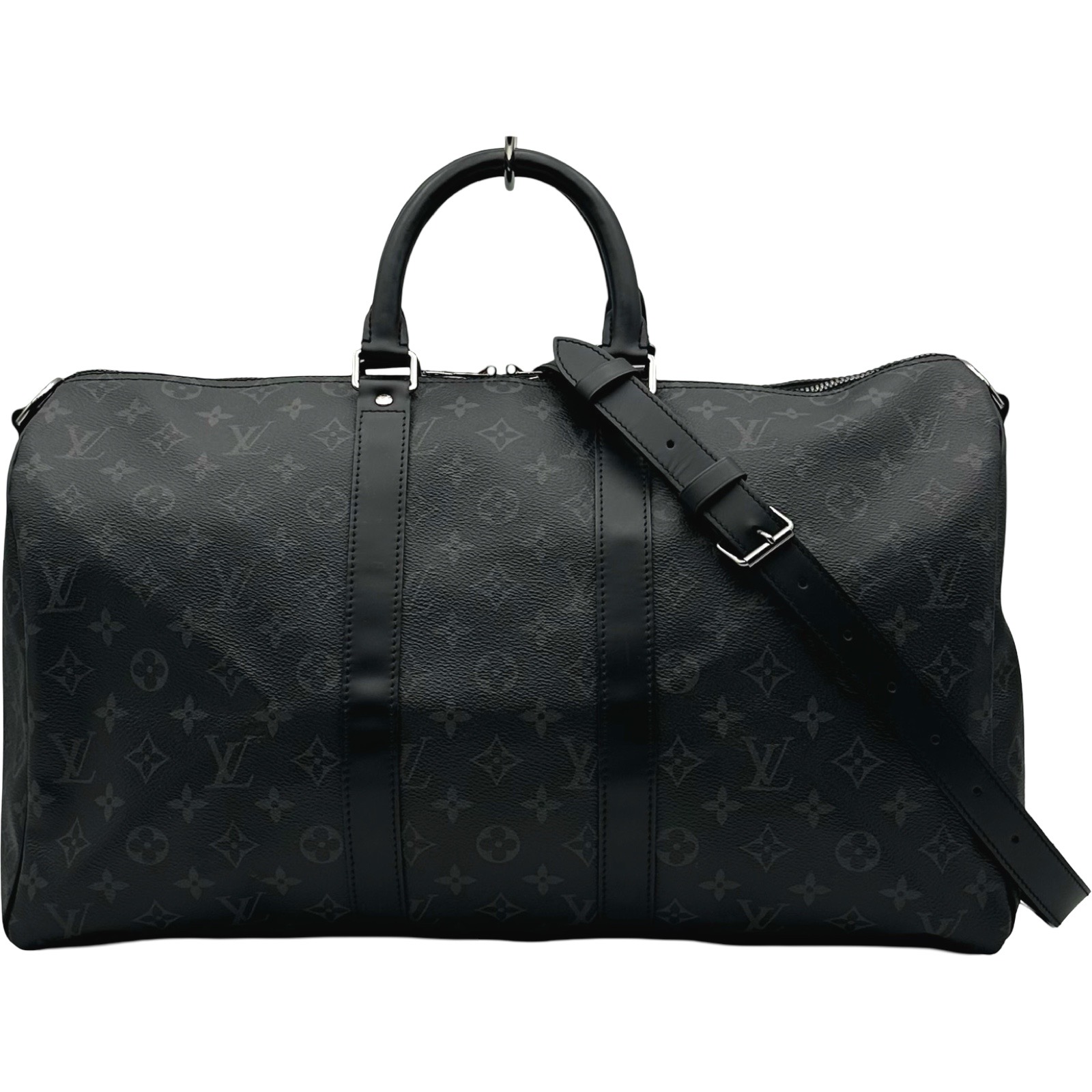 ルイ・ヴィトン LOUIS VUITTON キーポル・バンドリエール45 M40569 ブラック モノグラム・エクリプス ユニセックス ボストンバッグ【中古】
