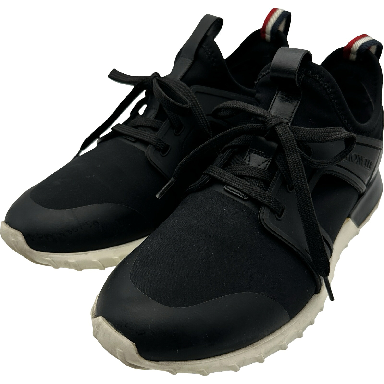 モンクレール MONCLER ローカットスニーカー ブラック ファブリック レディース スニーカー【中古】